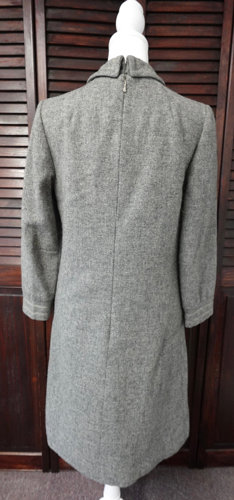 60s Vintage Wool Structured Dress