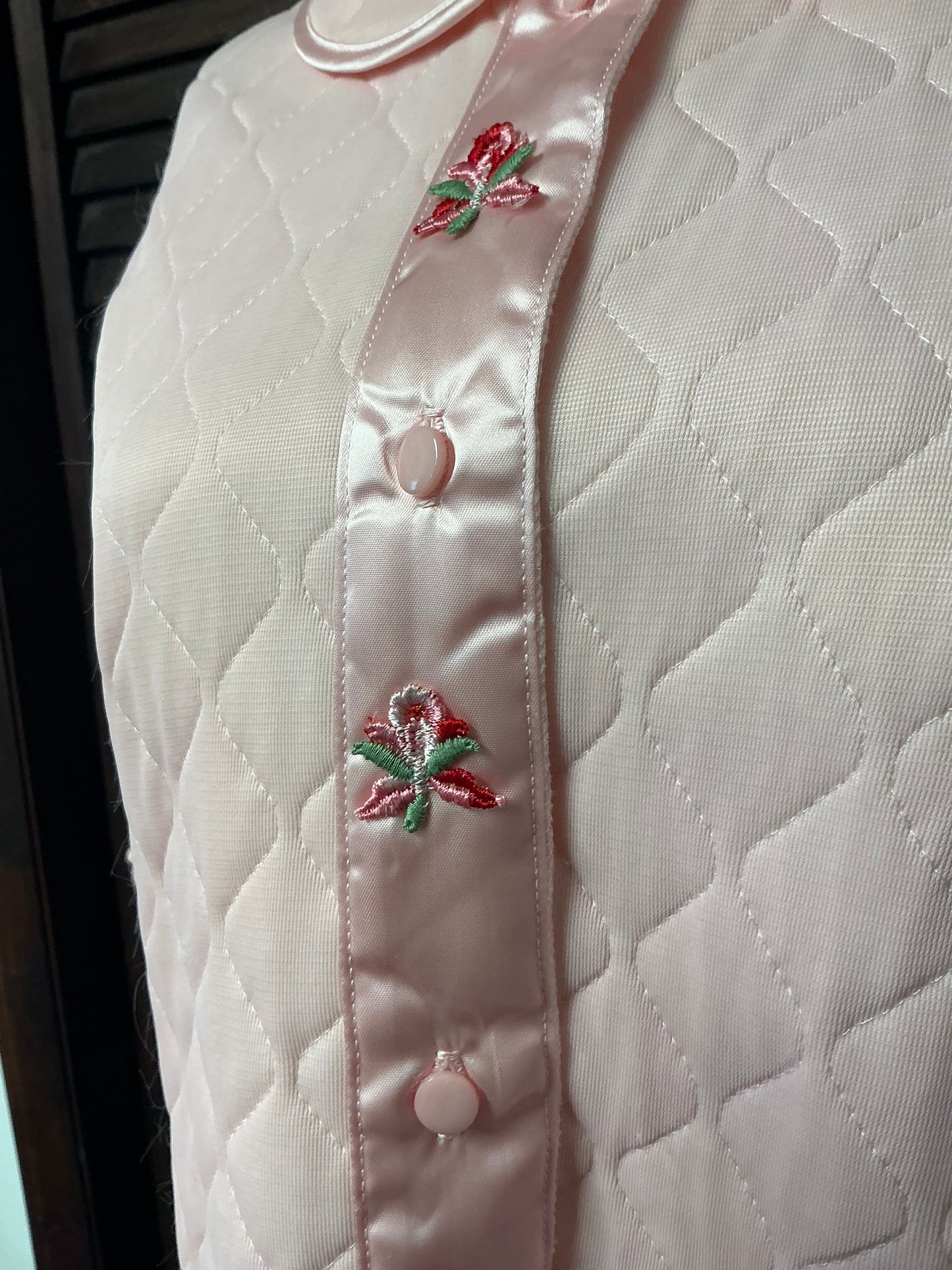 3/4 Sleeve Flower Embroidered Coat