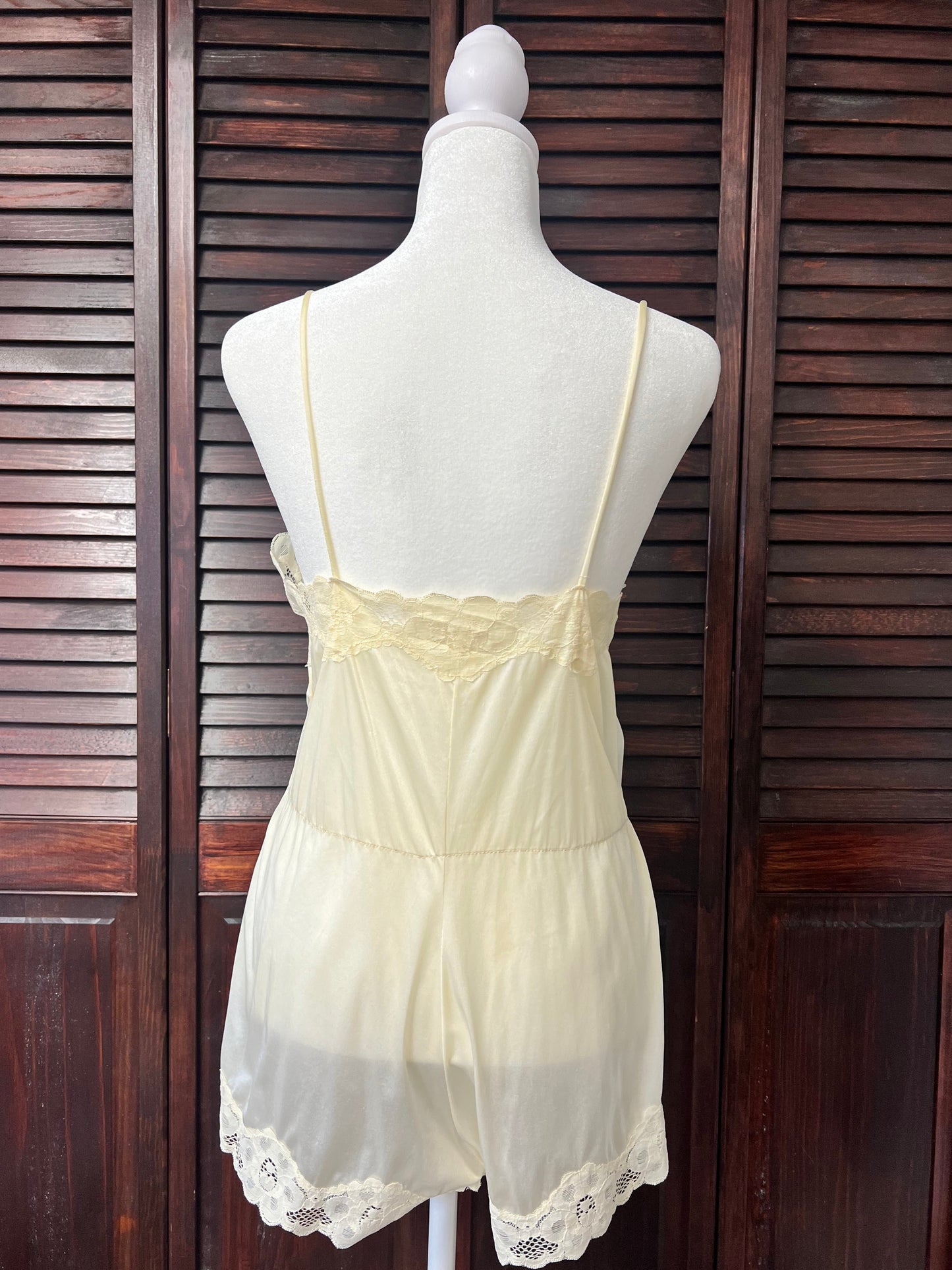 70s Front Tie Lingerie Romper