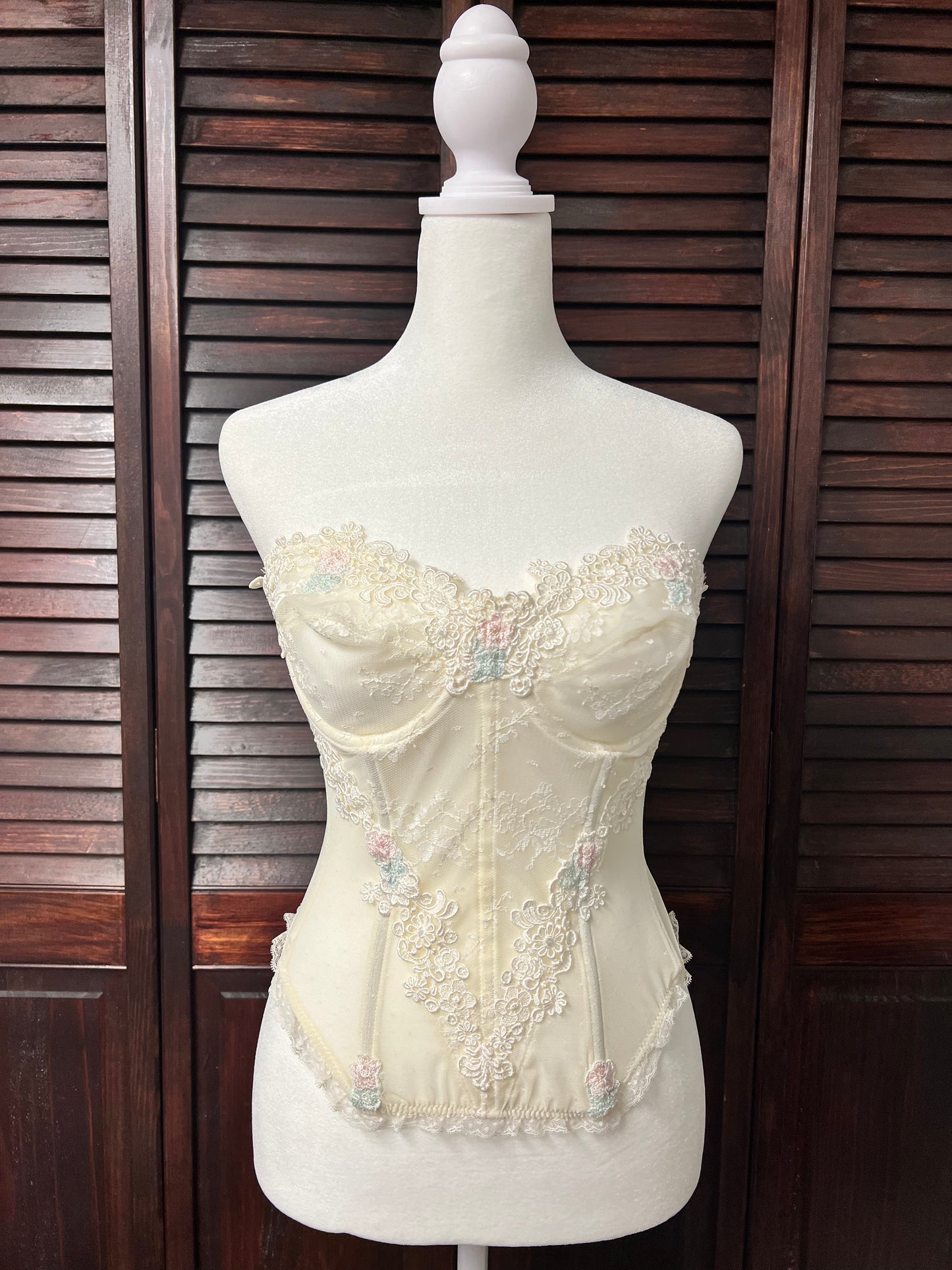 80s Victoria's Secret Floral Bustier Corset