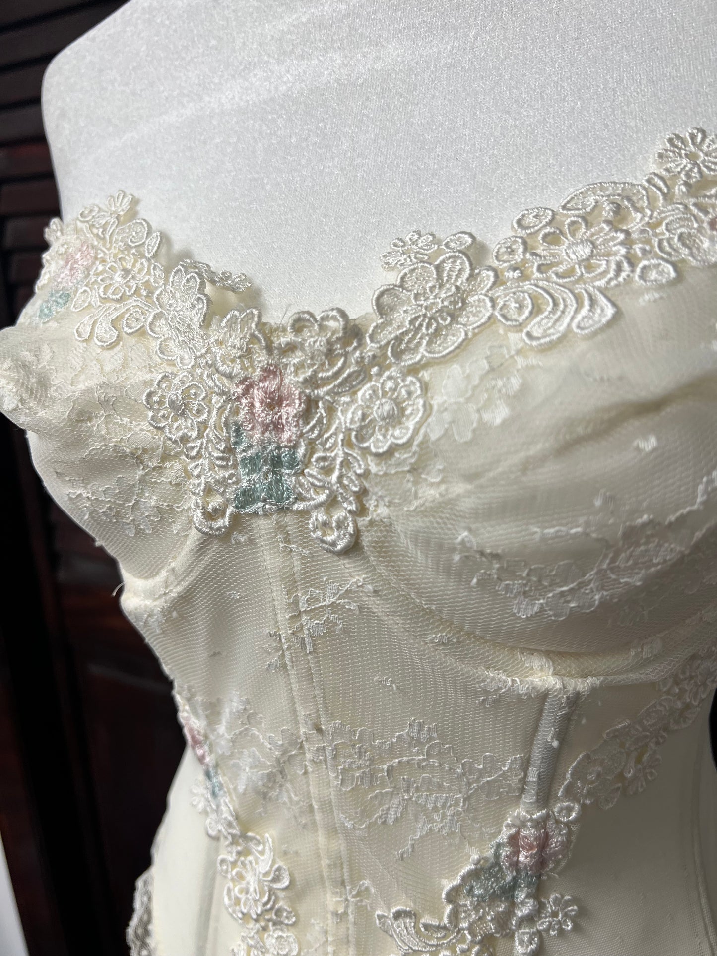 80s Victoria's Secret Floral Bustier Corset