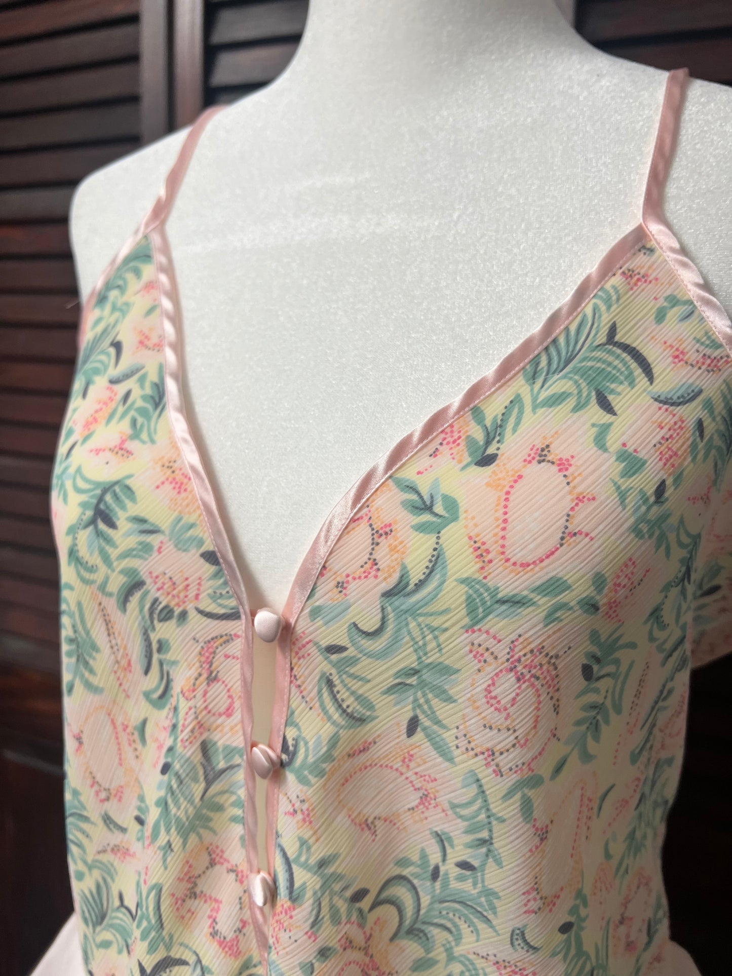 80s Victoria's Secret Floral Lingerie Romper
