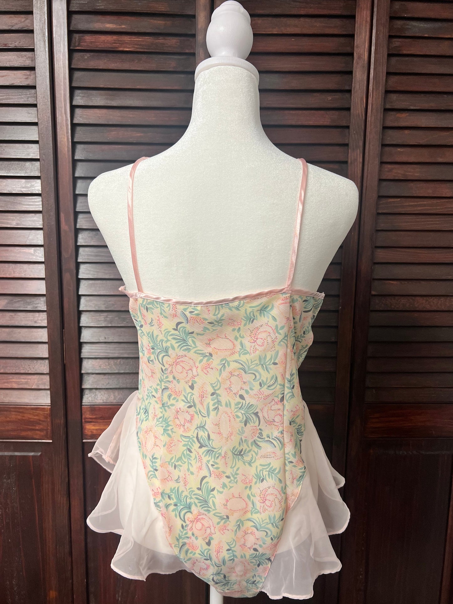 80s Victoria's Secret Floral Lingerie Romper