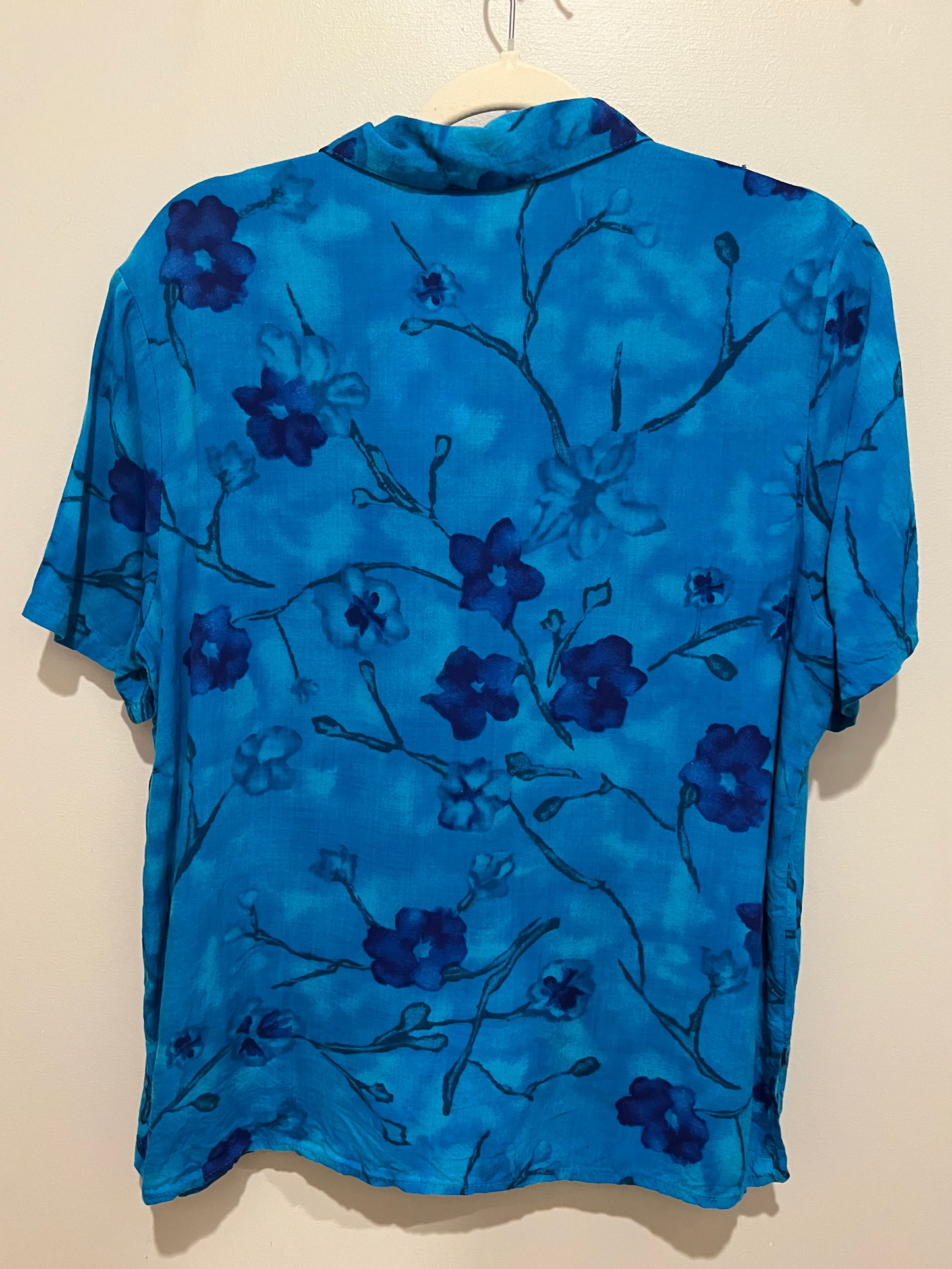 1980s Caribou Floral Button Down Top
