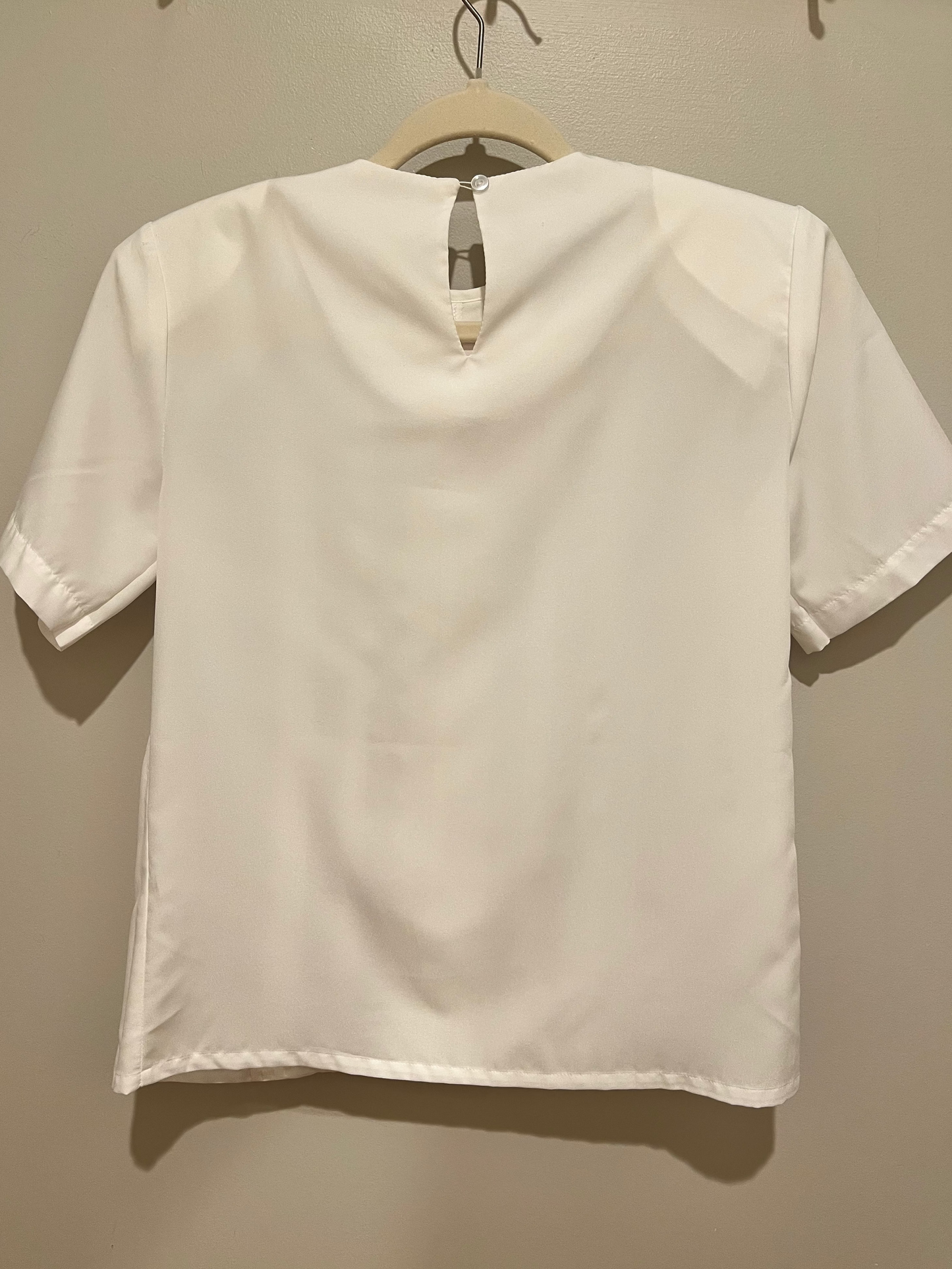 1980s Judy Bond Petites Pearl Accent Top
