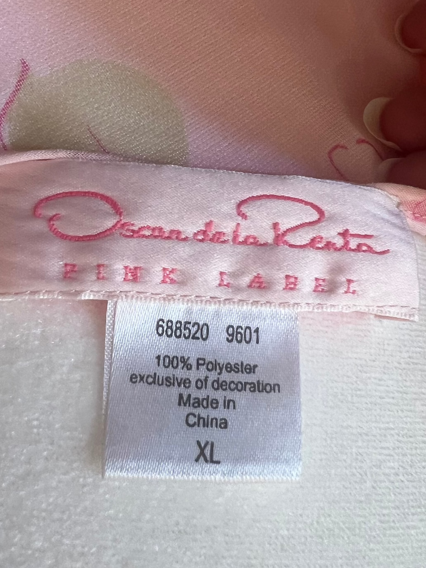 2000s Oscar de La Renta Pink Label Floral Slip