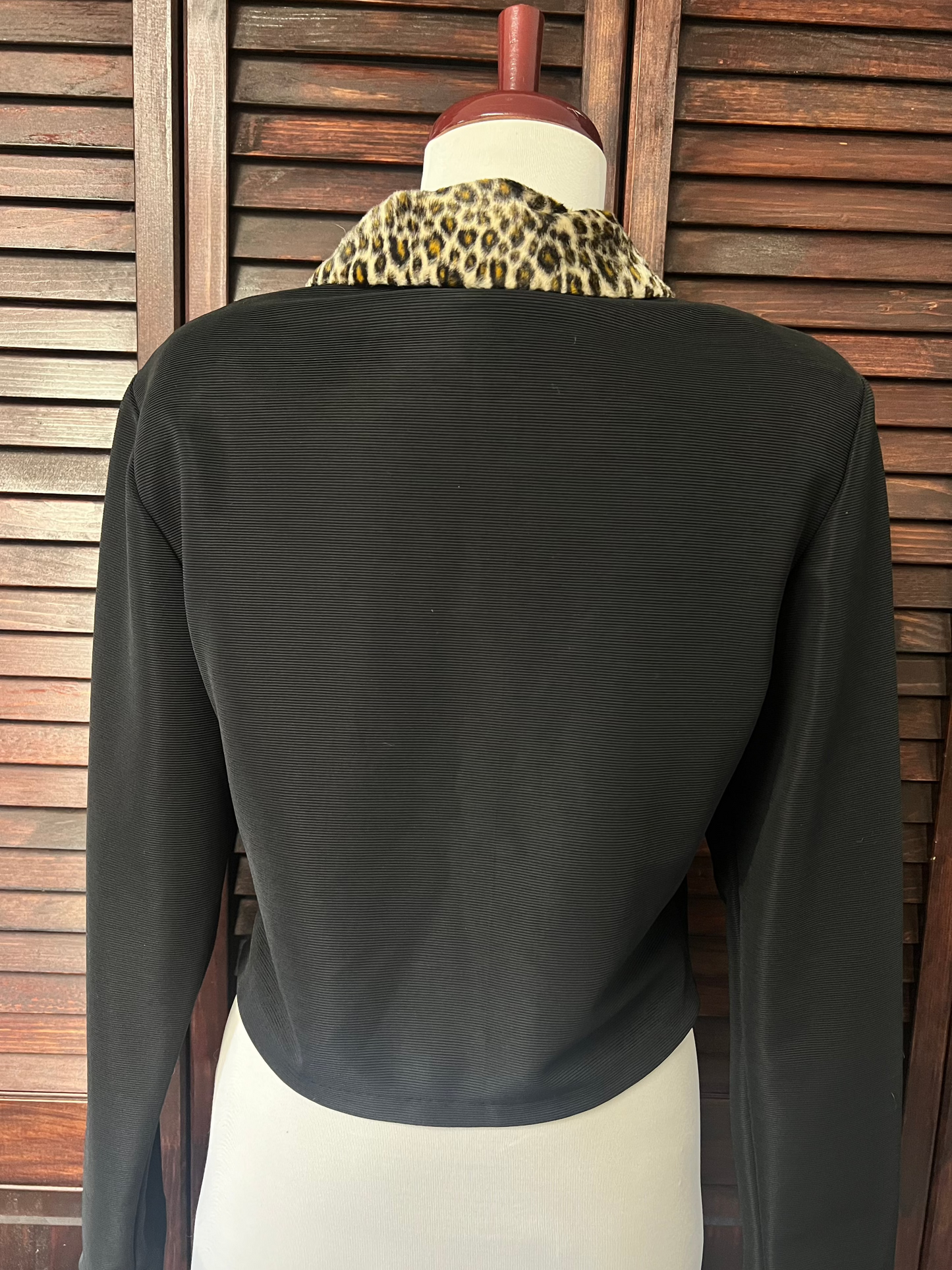 80s/90s Cheetah Collar Zip-Up Jacket