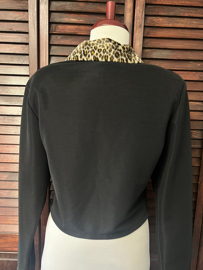 80s/90s Cheetah Collar Zip-Up Jacket
