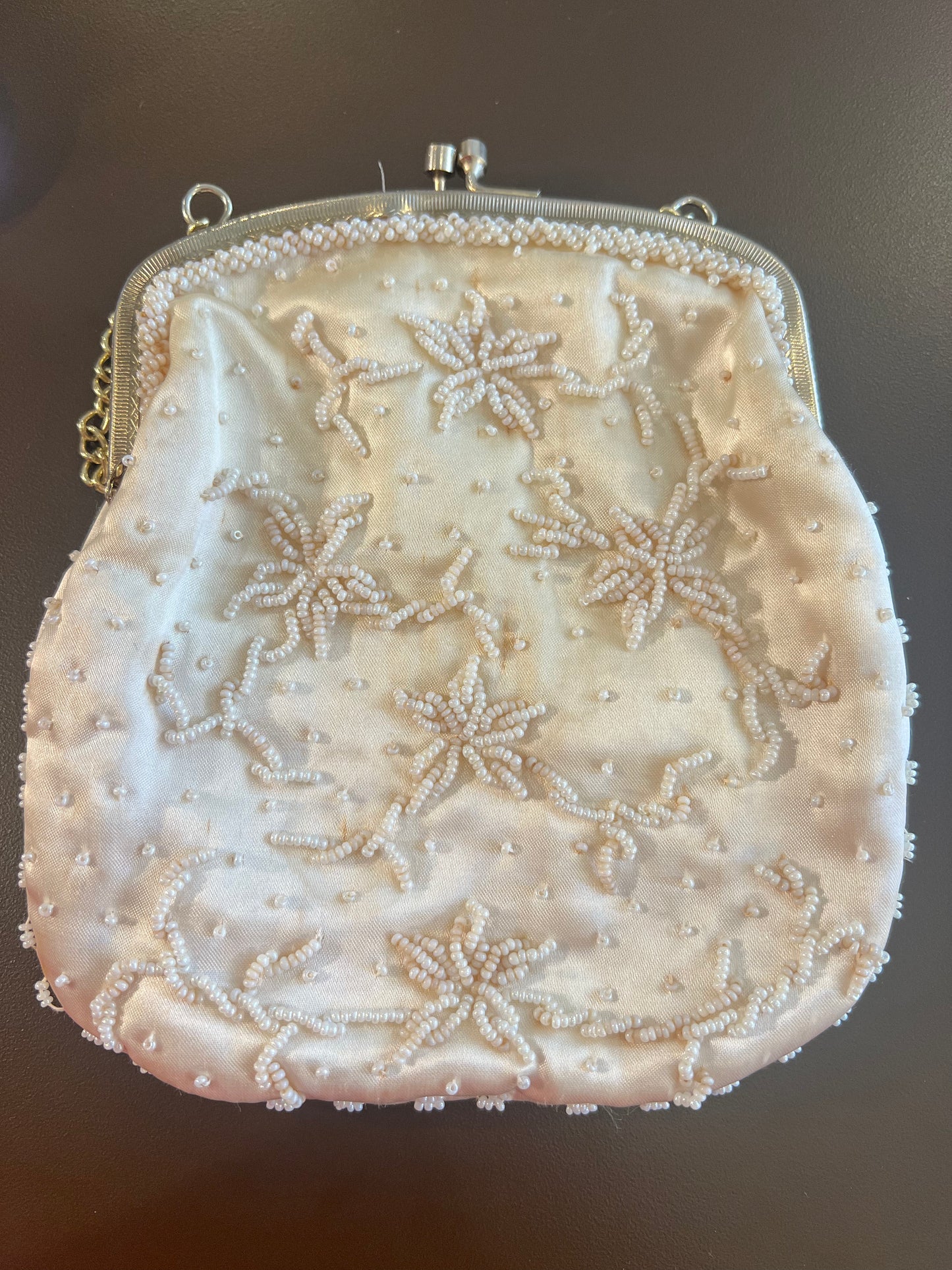 1950s Walborg Satin Beaded Purse