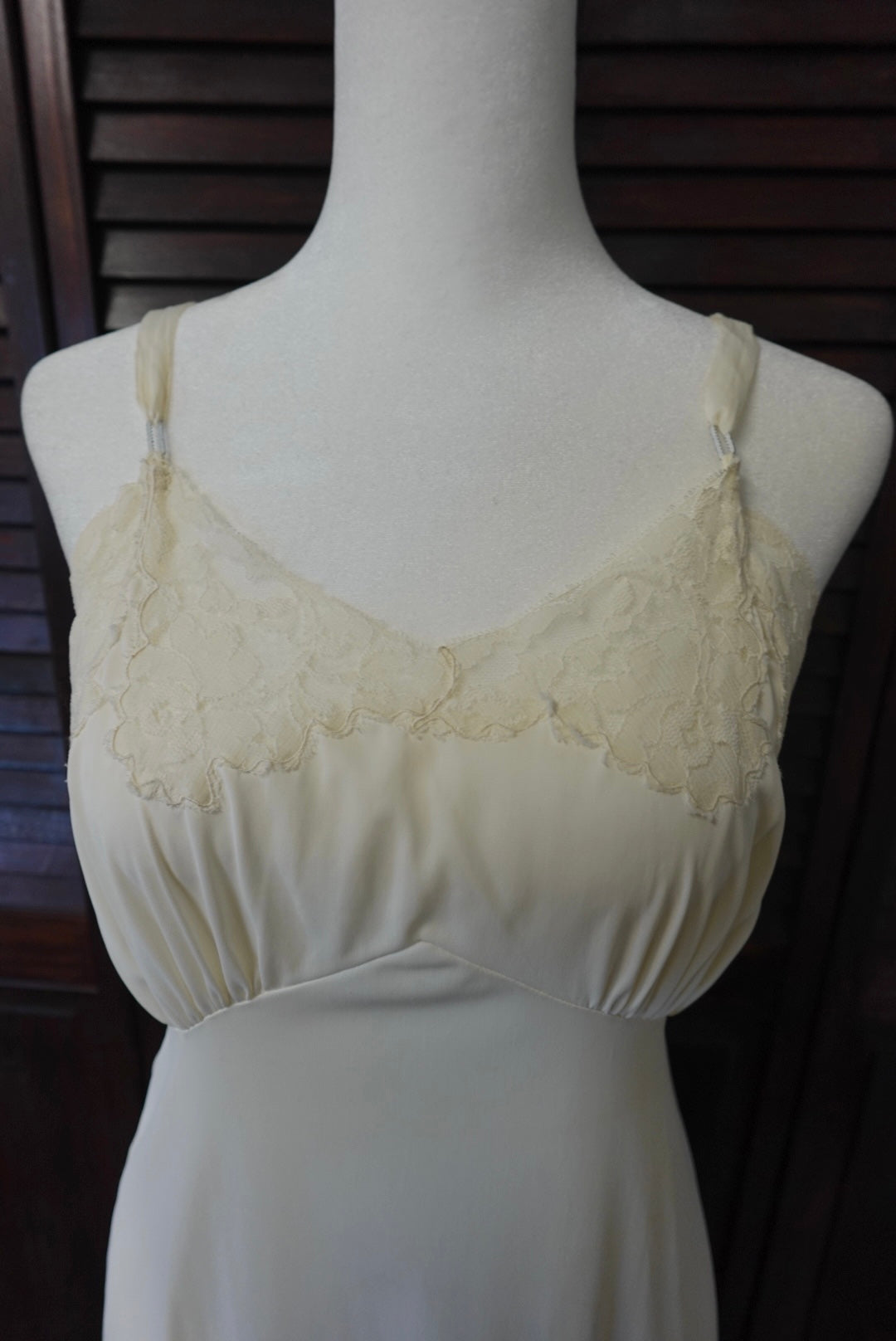 50s/60s Greco Maid Lace Slip Dress