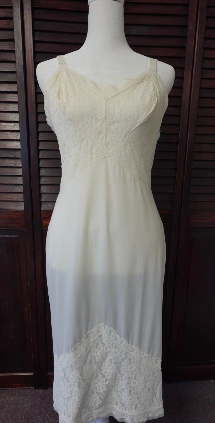 60s Lace Bodice Slip Dress