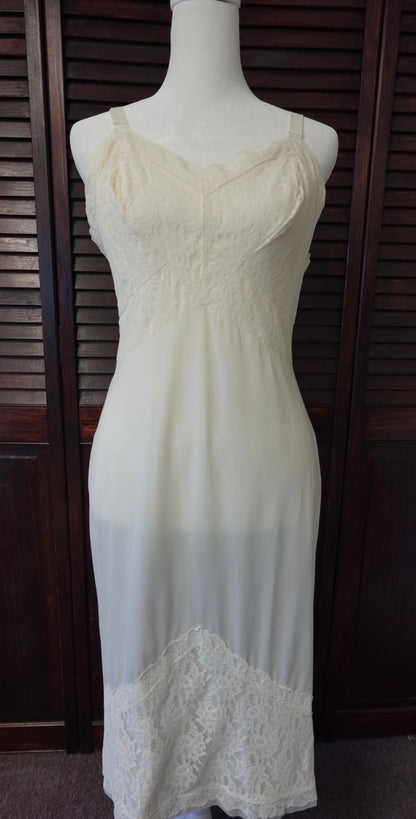 60s Lace Bodice Slip Dress