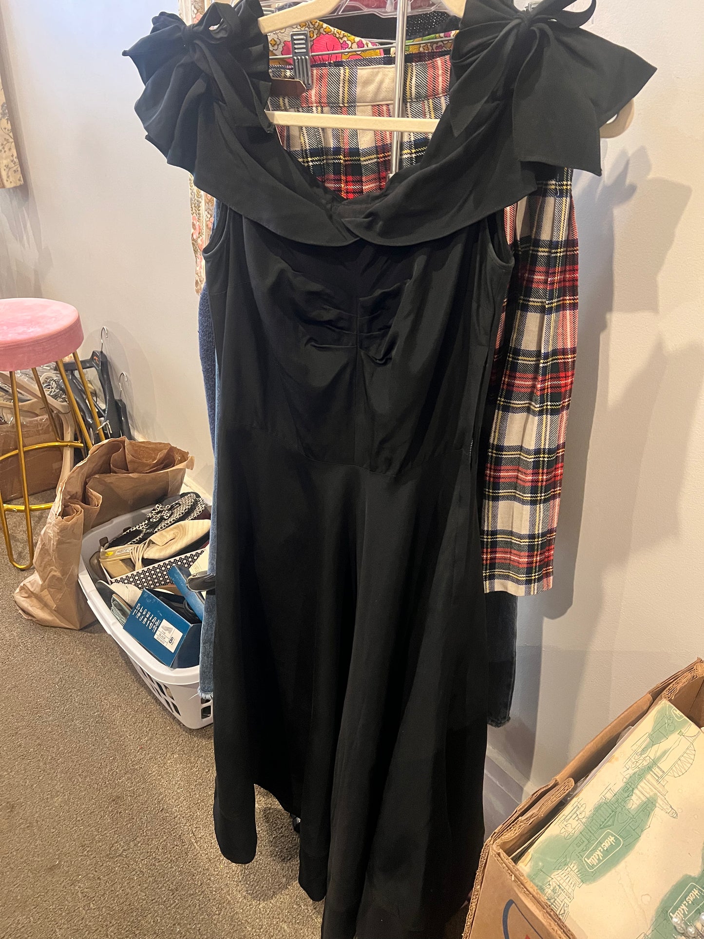 50s/60s Off Shoulder Cocktail Dress