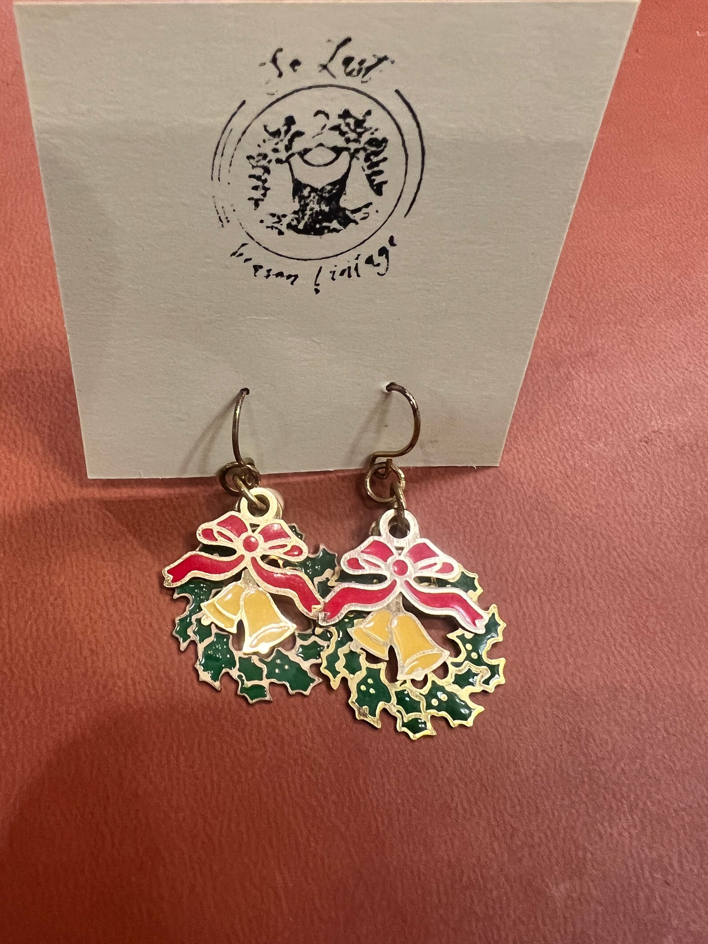 Vintage Wreath Dangle Earrings