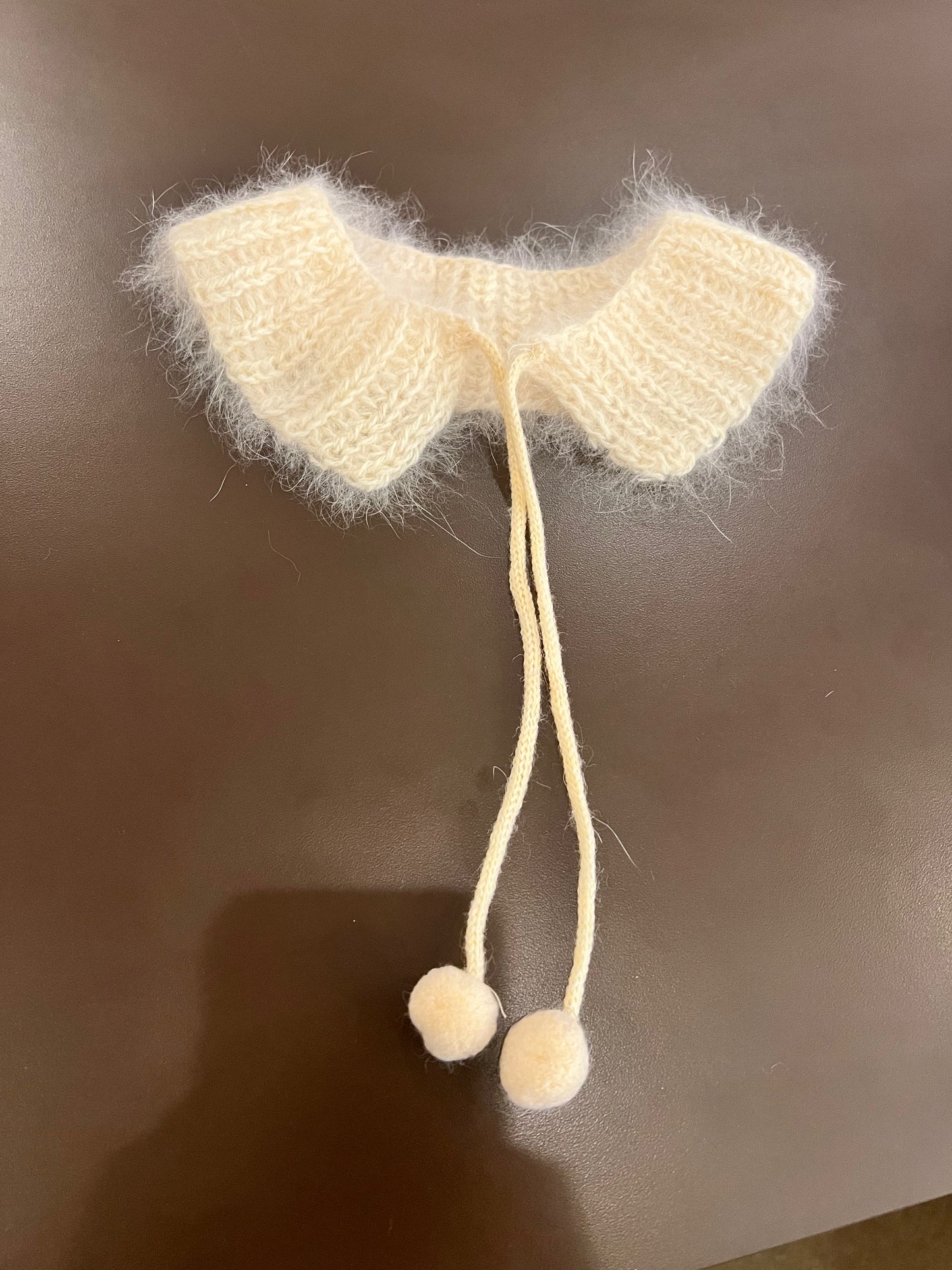 Vintage Knit Pom Pom Collar