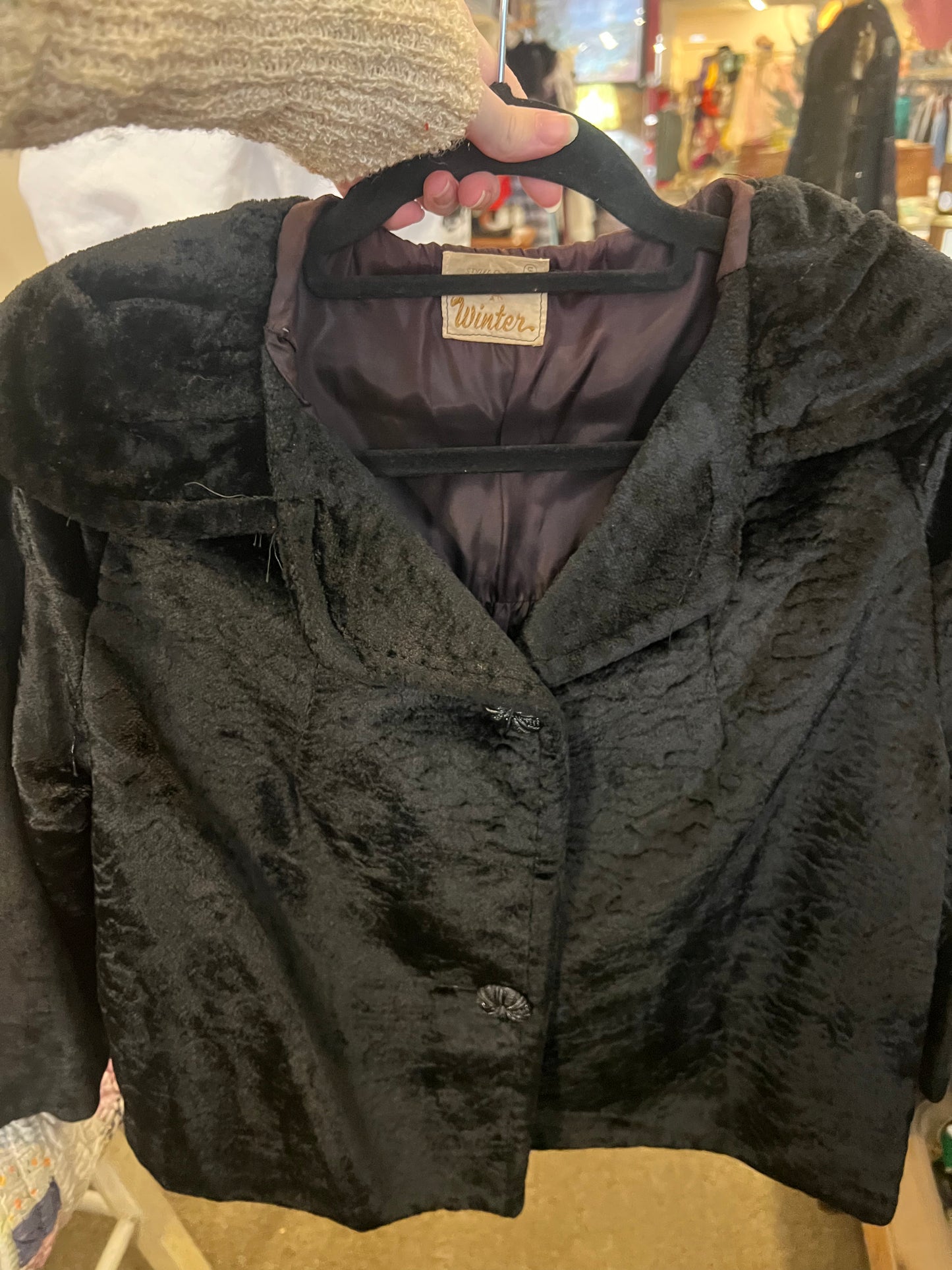 50s/60s Styled by Winter Textured Velvet Coat