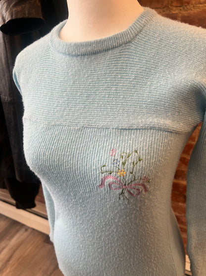 60s Embroidered Sweater