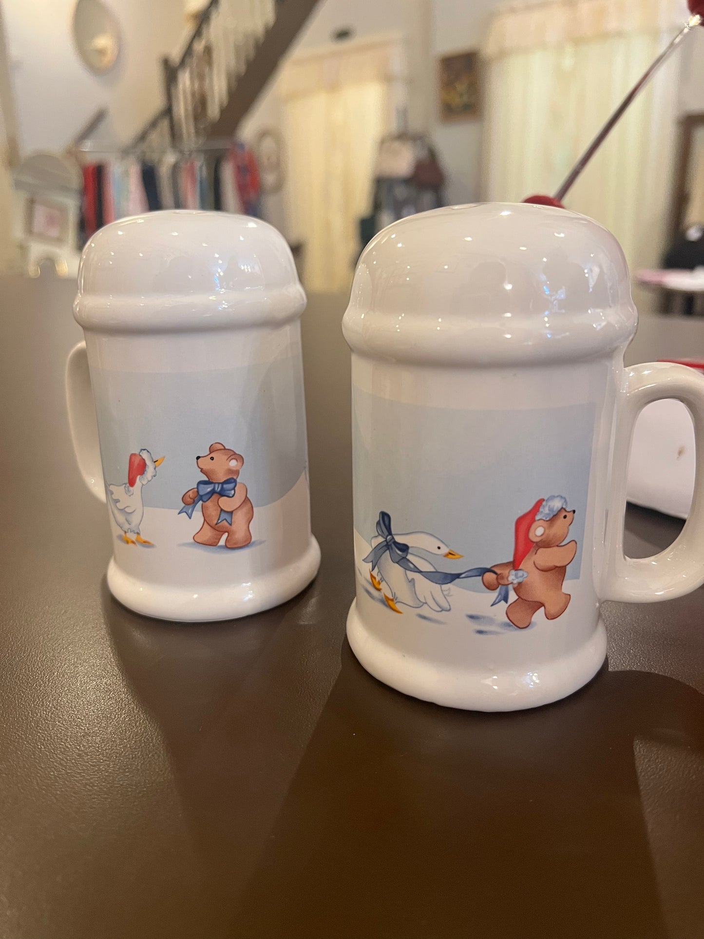 1989 House of Lloyd Bear & Duck Salt & Pepper Shakers