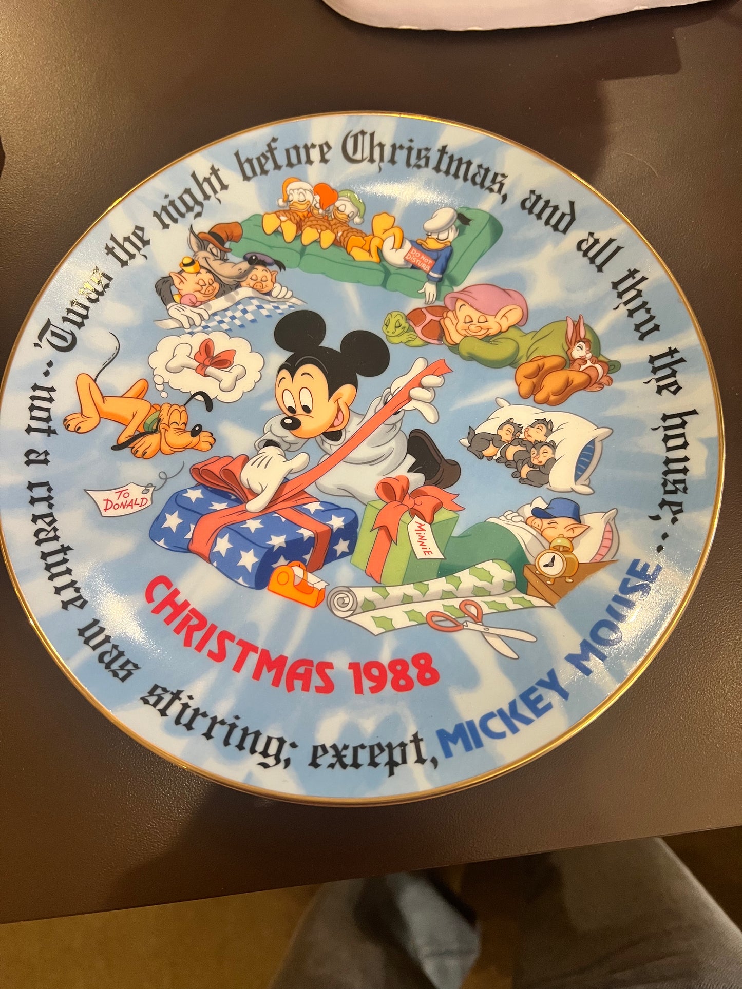 1988 Disney Limited Edition Christmas Plate