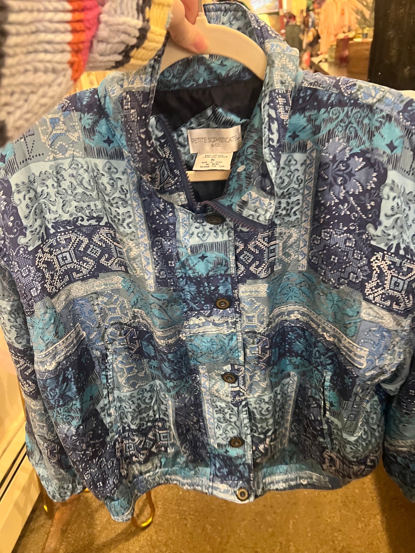 90s Petite Sophisticate Pattern Jacket