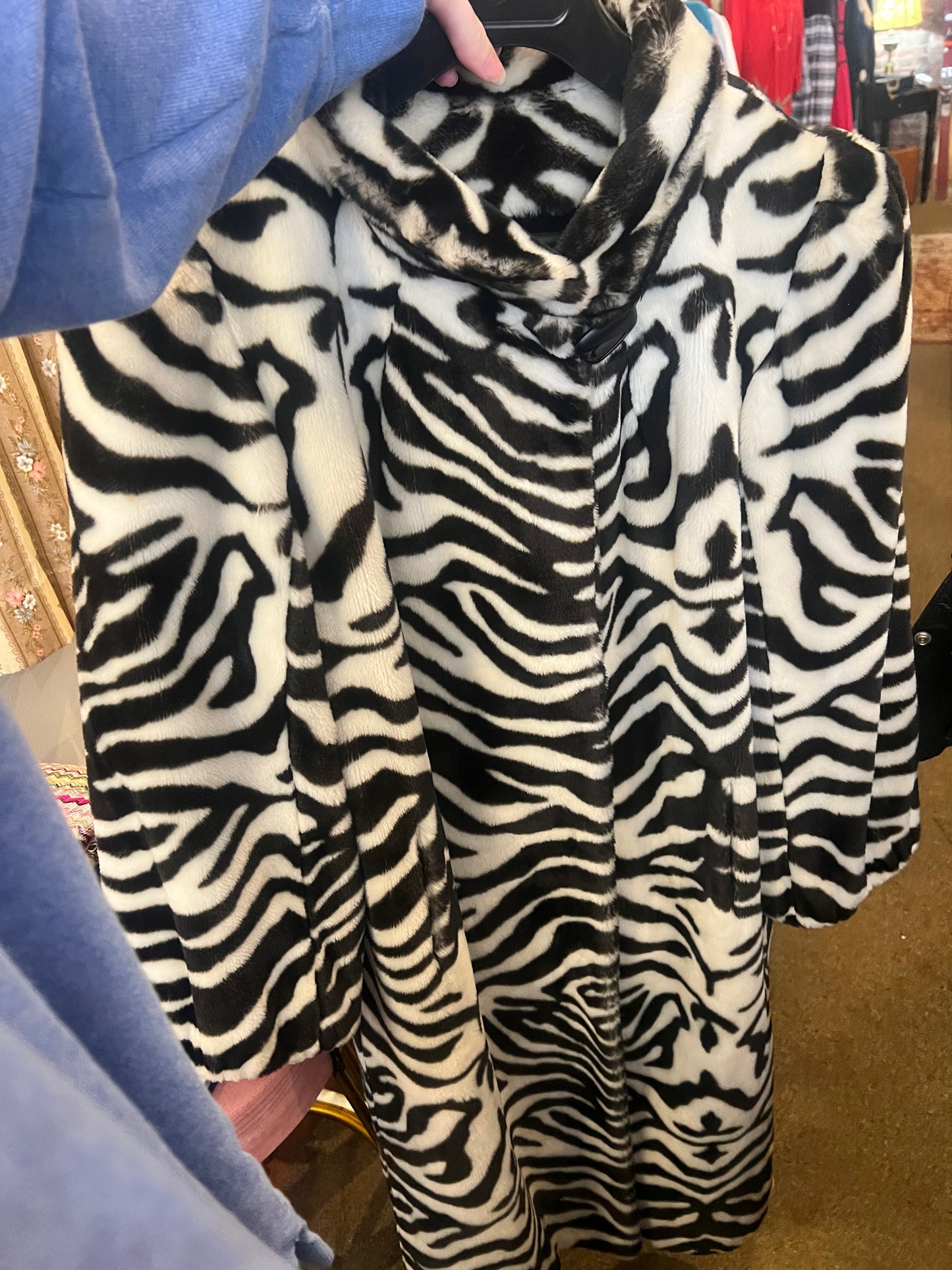 70s/80s Style VI LTD Fur Zebra Pattern Coat