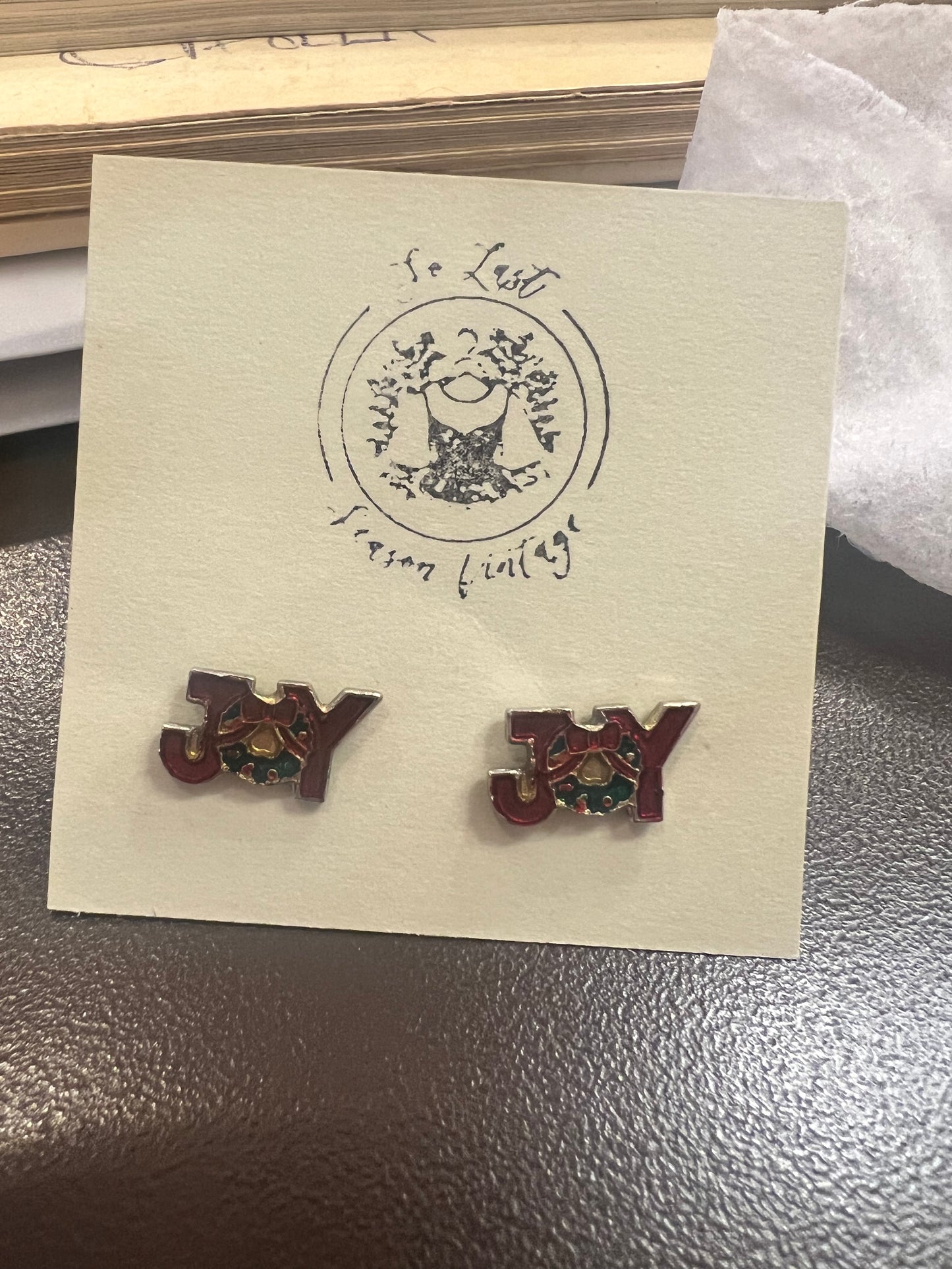 Vintage Joy Holiday Post Earrings