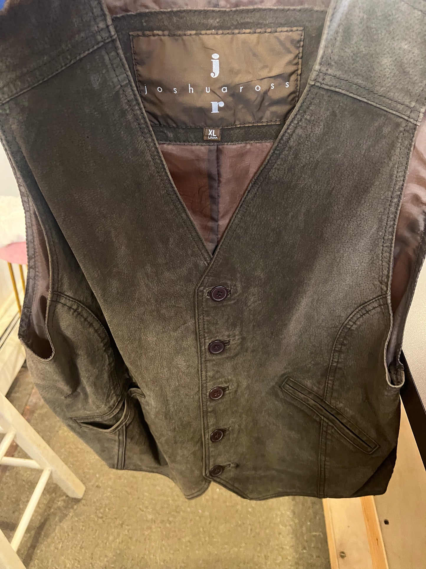 90s Joshua Ross Leather Vest