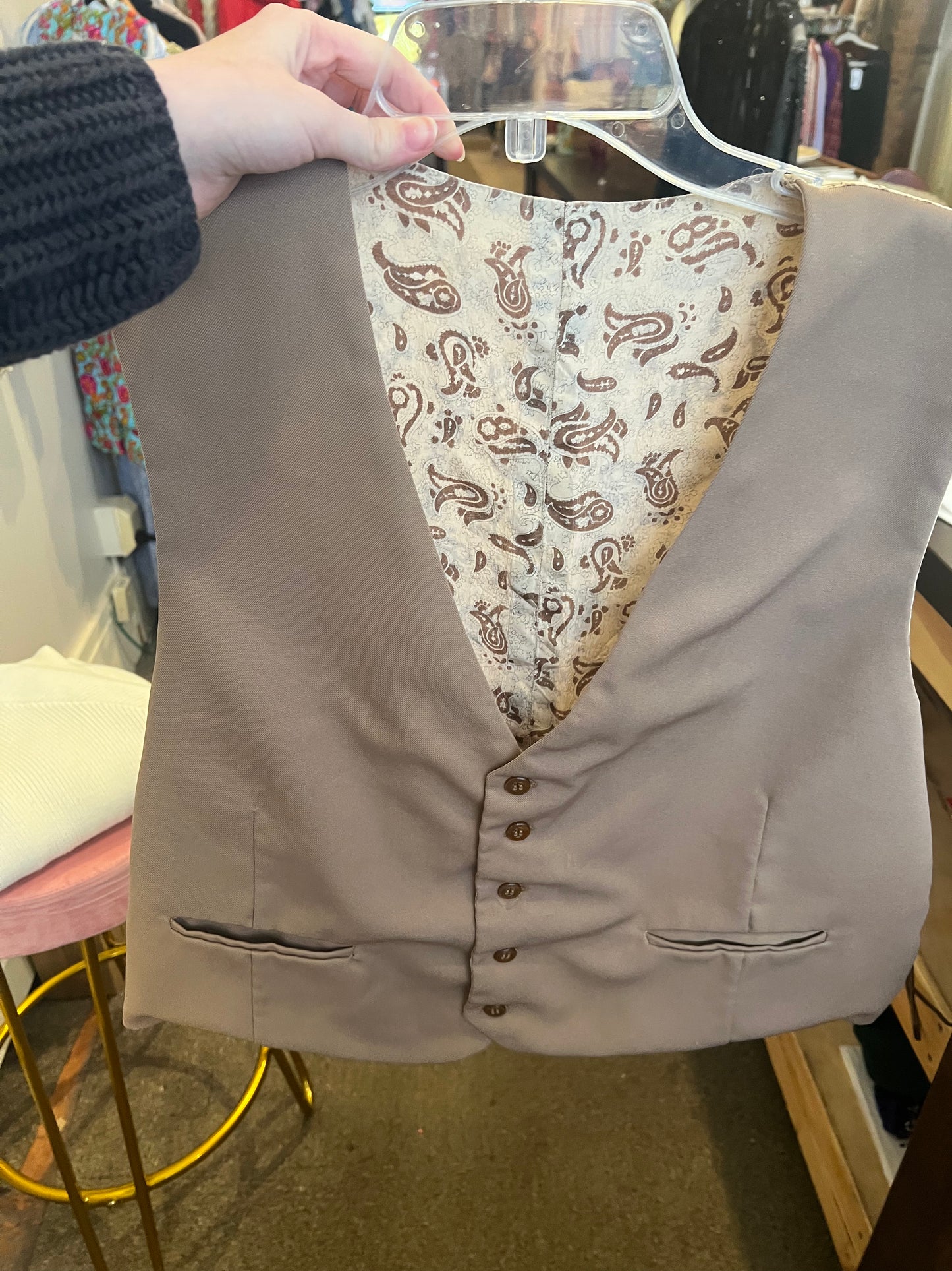 80s/90s Men's Paisley Vest