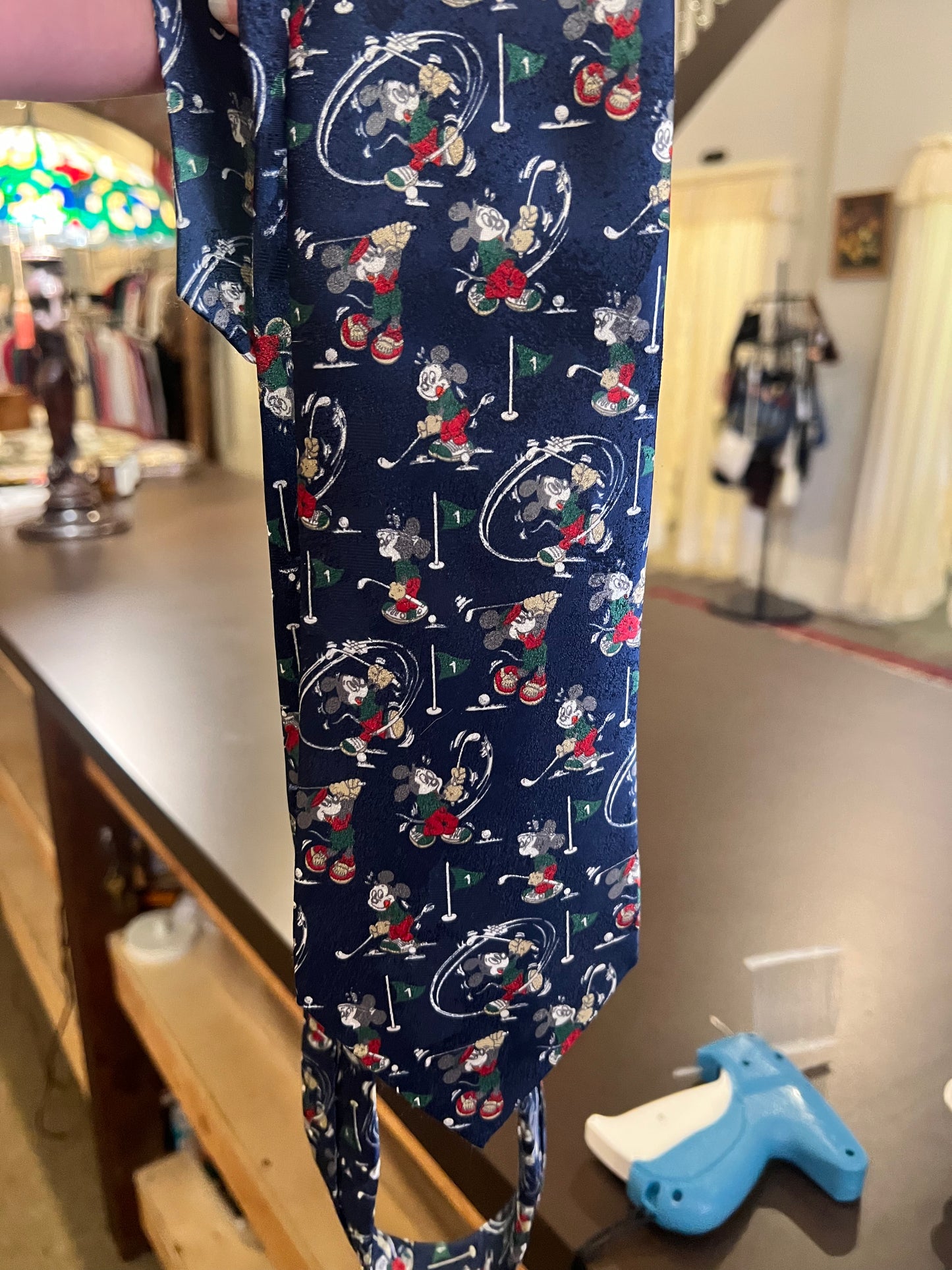 Vintage Golfing Mickey Mouse Tie