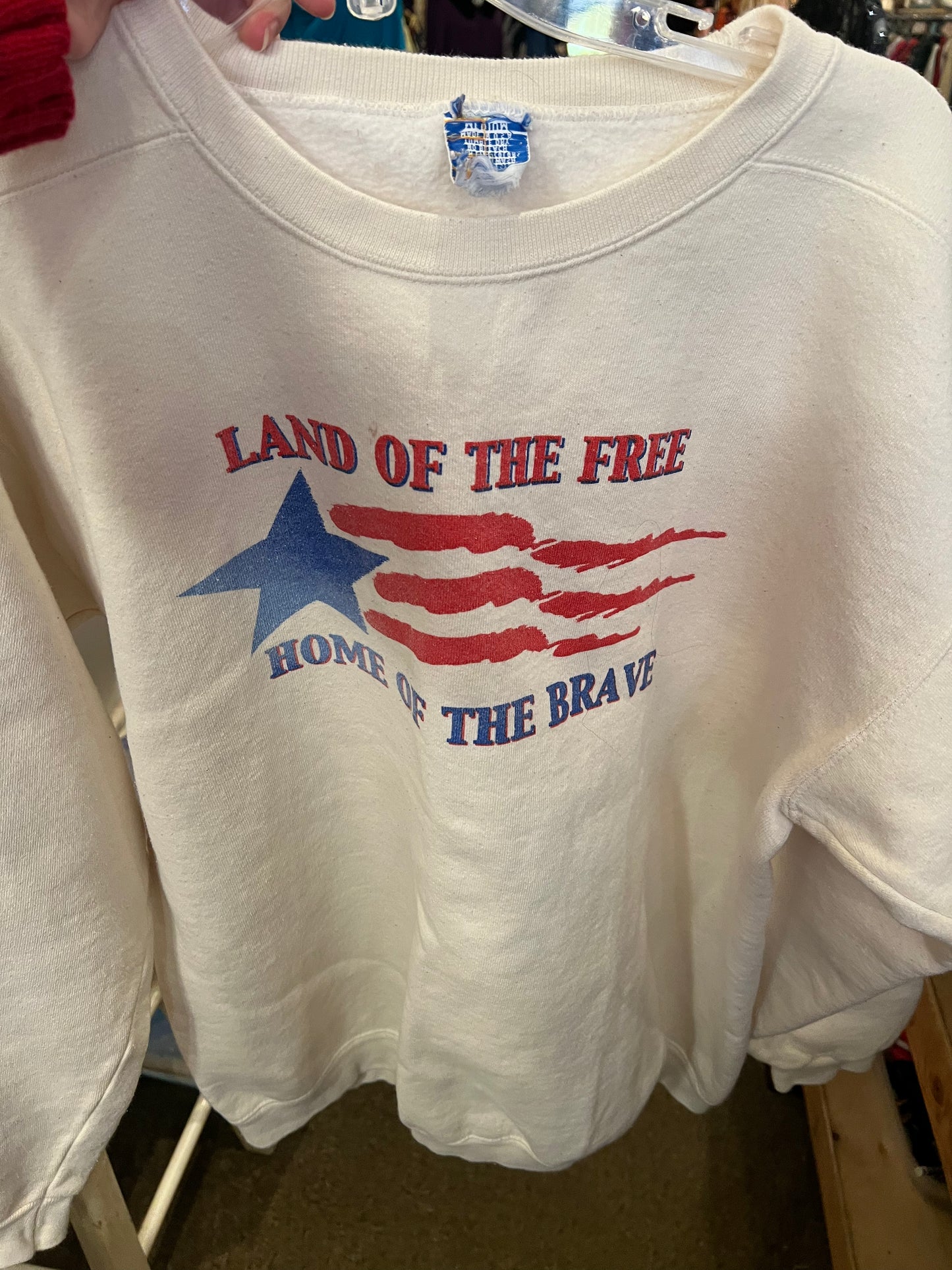 90s Land of the Free Home of the Brave Sweatshirt