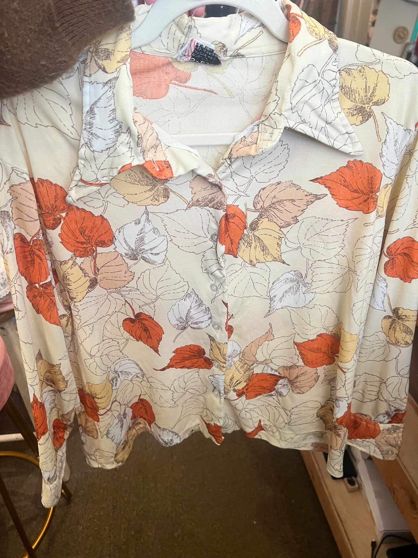 70s Spiegel Leaves Blouse