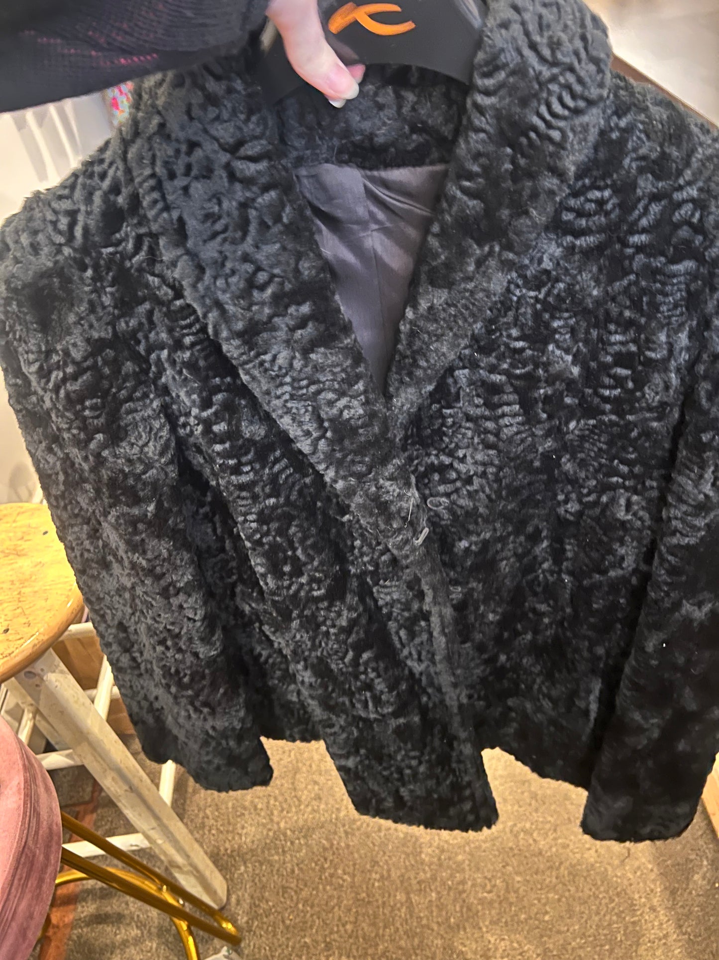 Vintage Faux Persian Lamb Coat