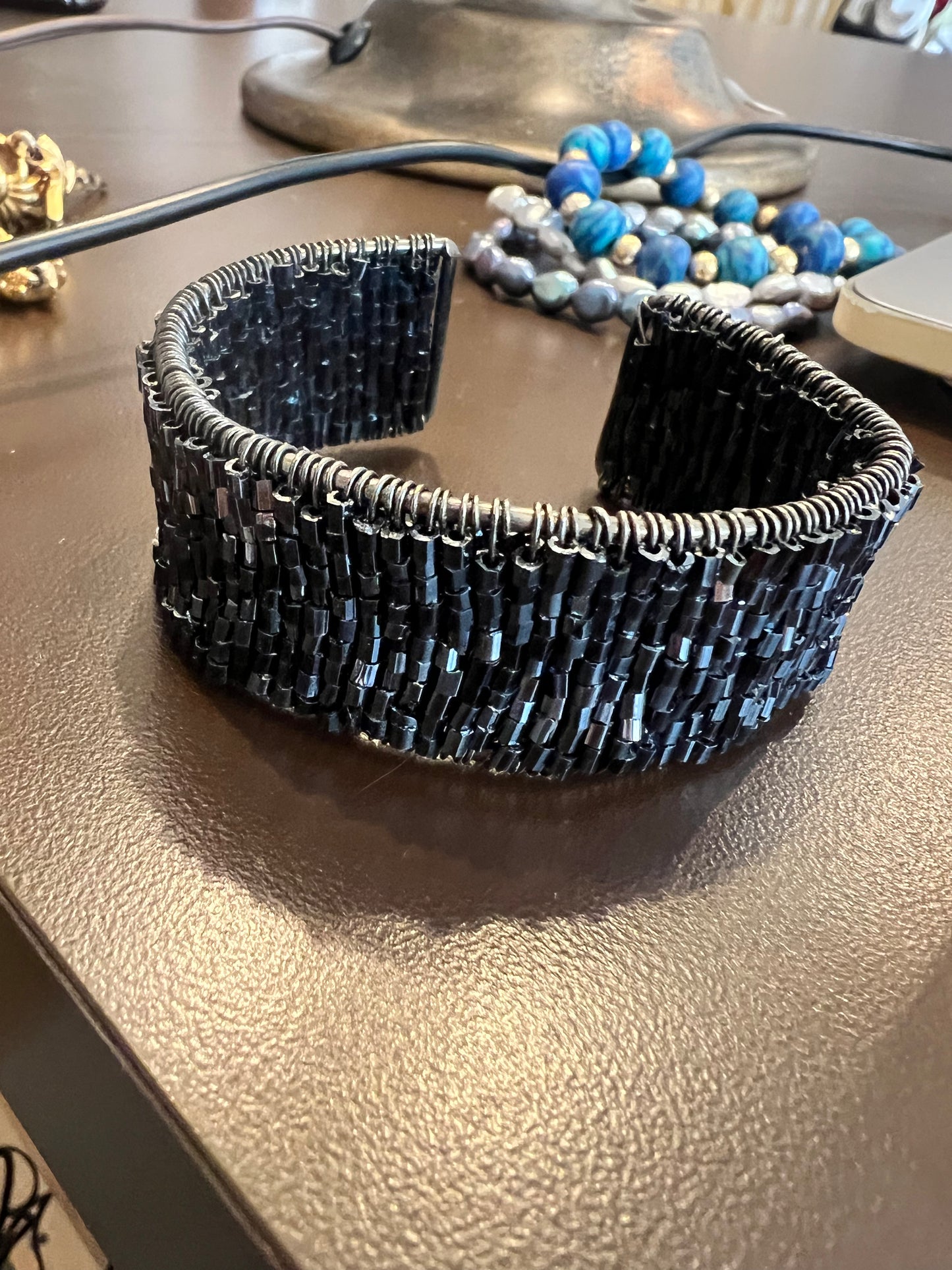 Vintage Beaded Cuff Bracelet