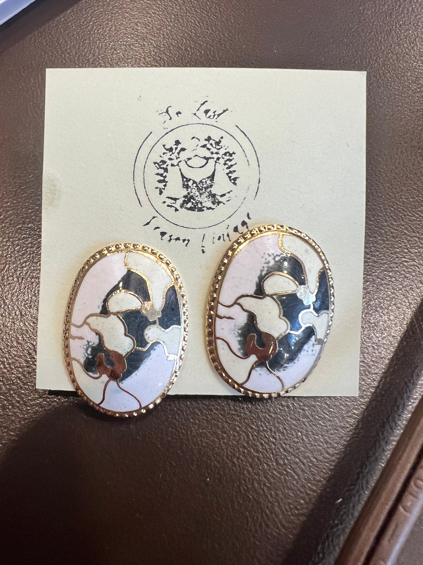 Vintage Marble Design Earrings