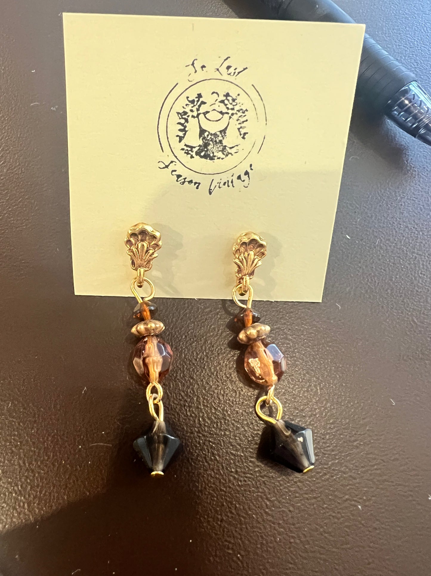 Vintage Crystal Beaded Earrings
