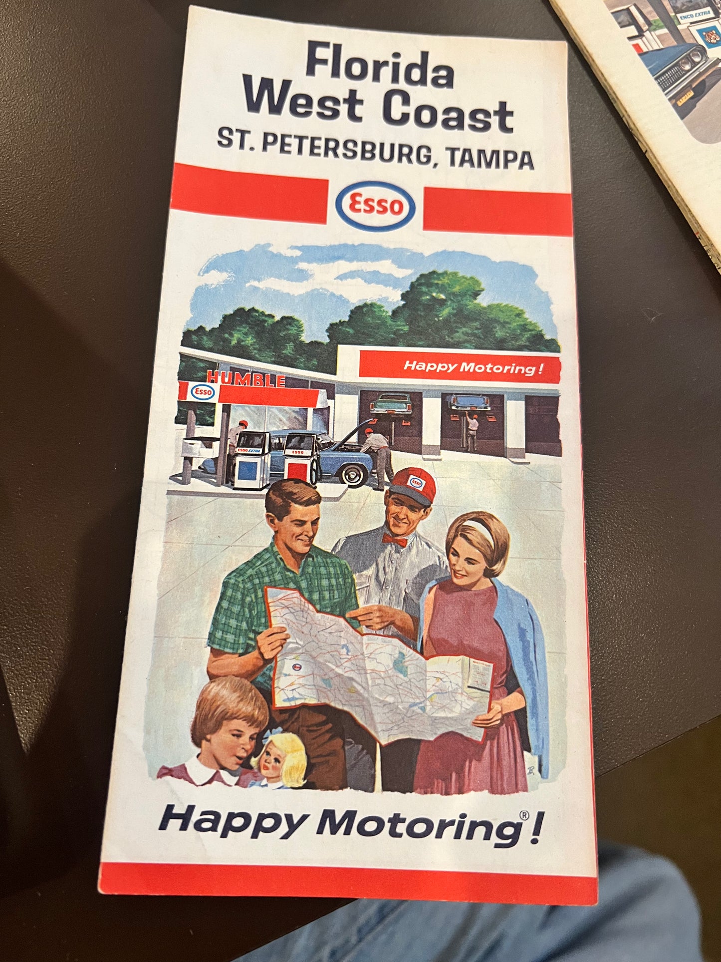 60s Florida West Coast Esso Map
