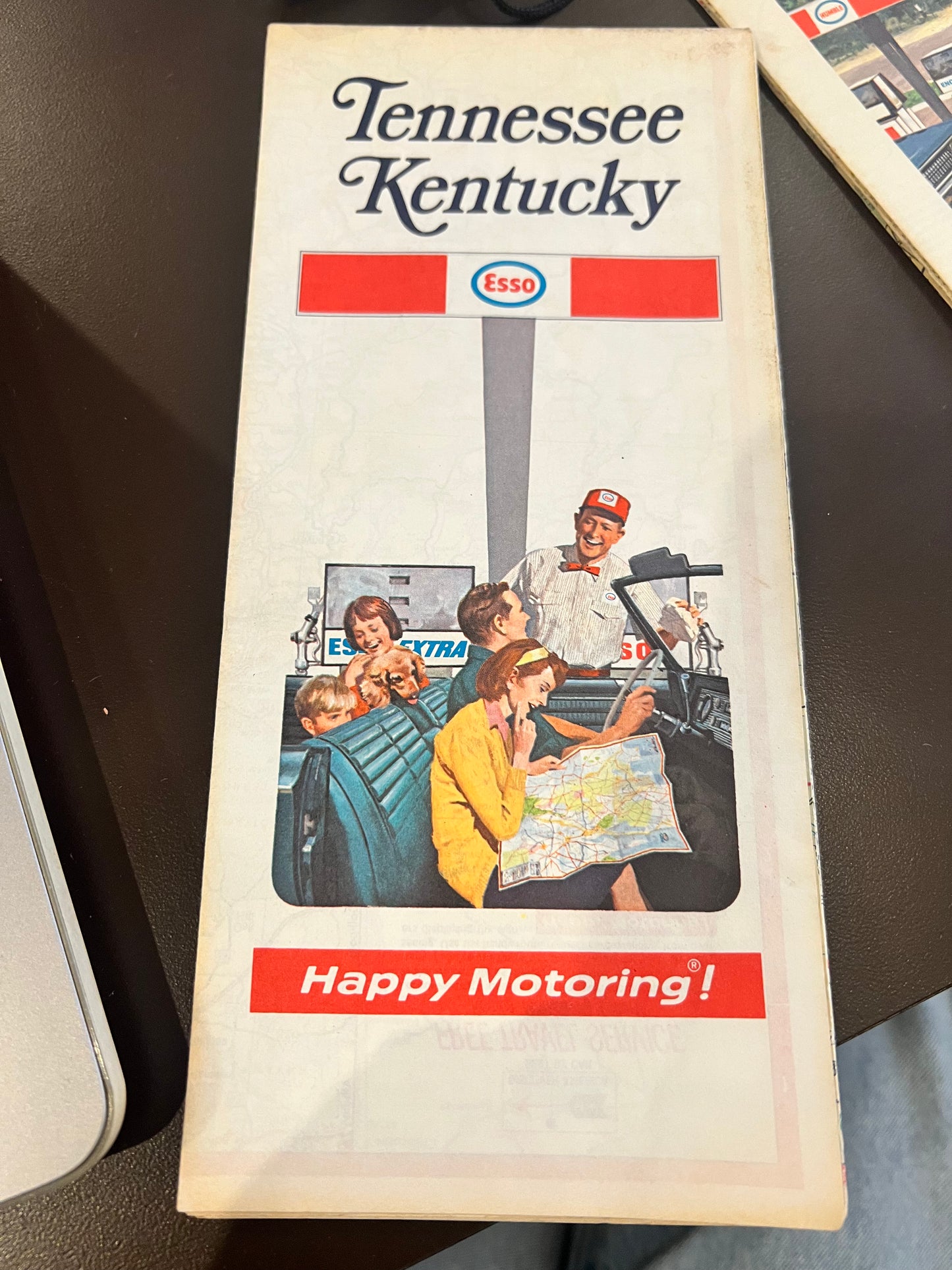 1969 Tennessee Kentucky Esso Map