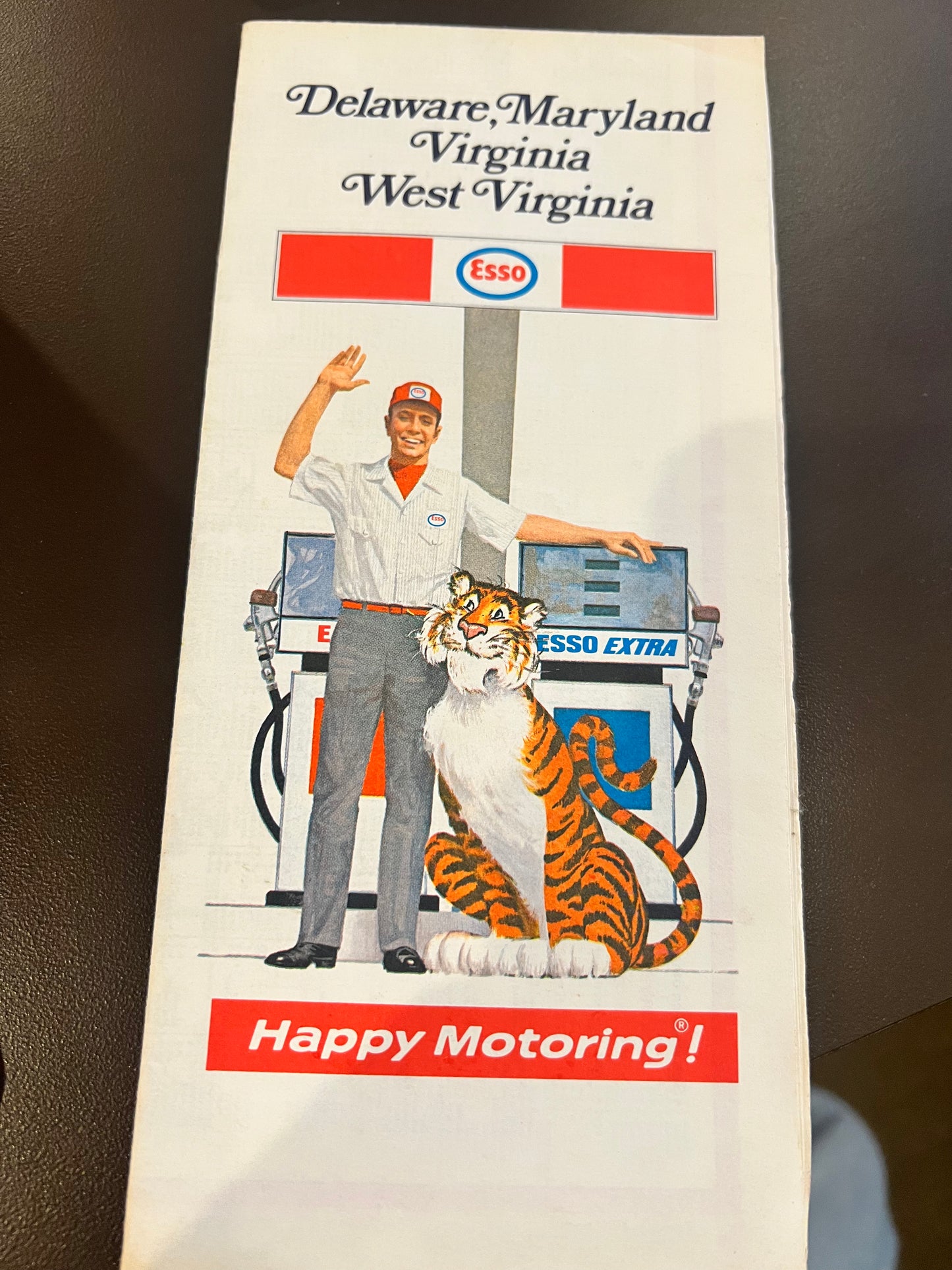 1969 Delaware, Maryland Virginia West Virginia Esso Map