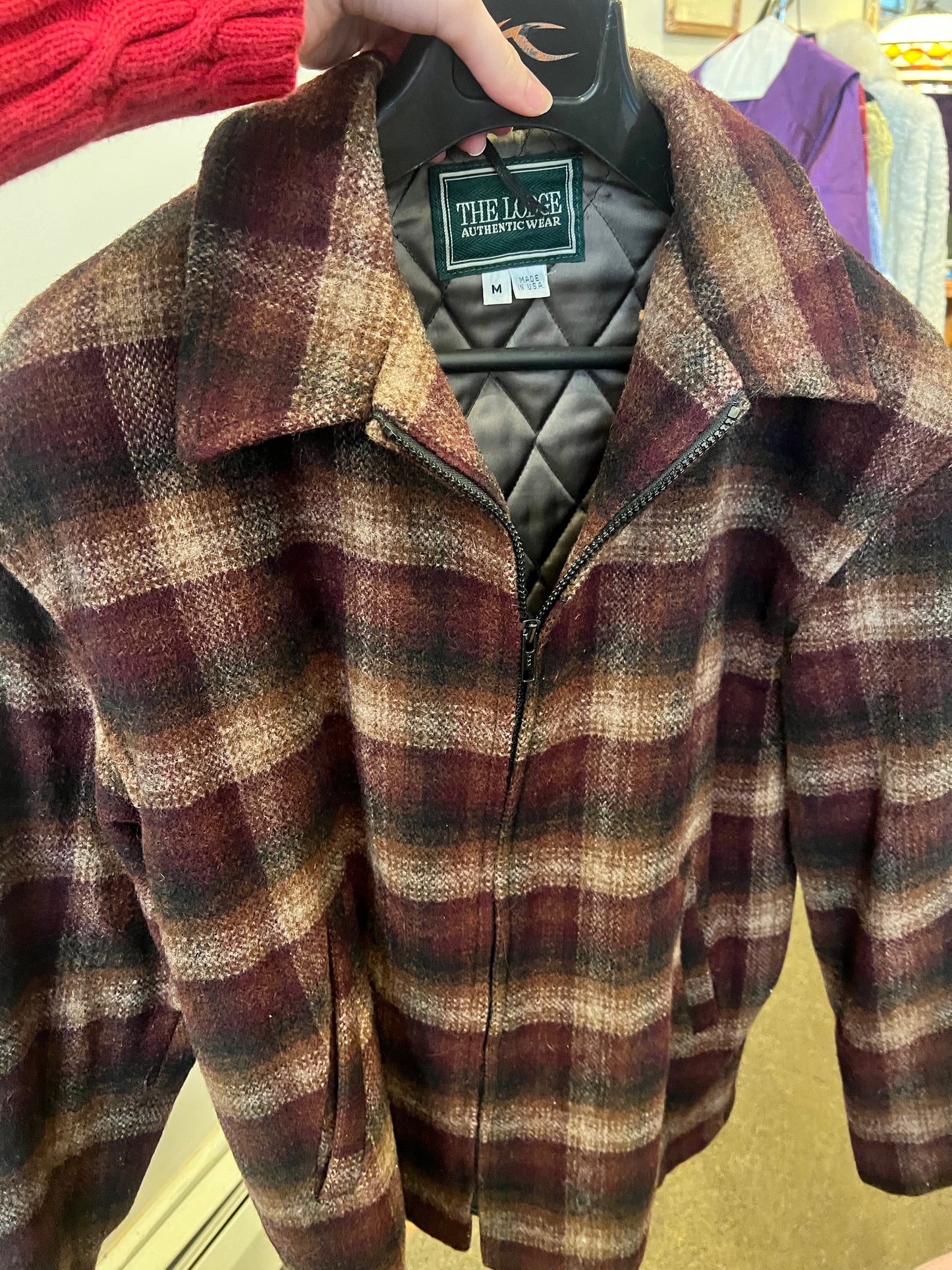90s The Lodge Authentic Wear Wool Plaid Coat