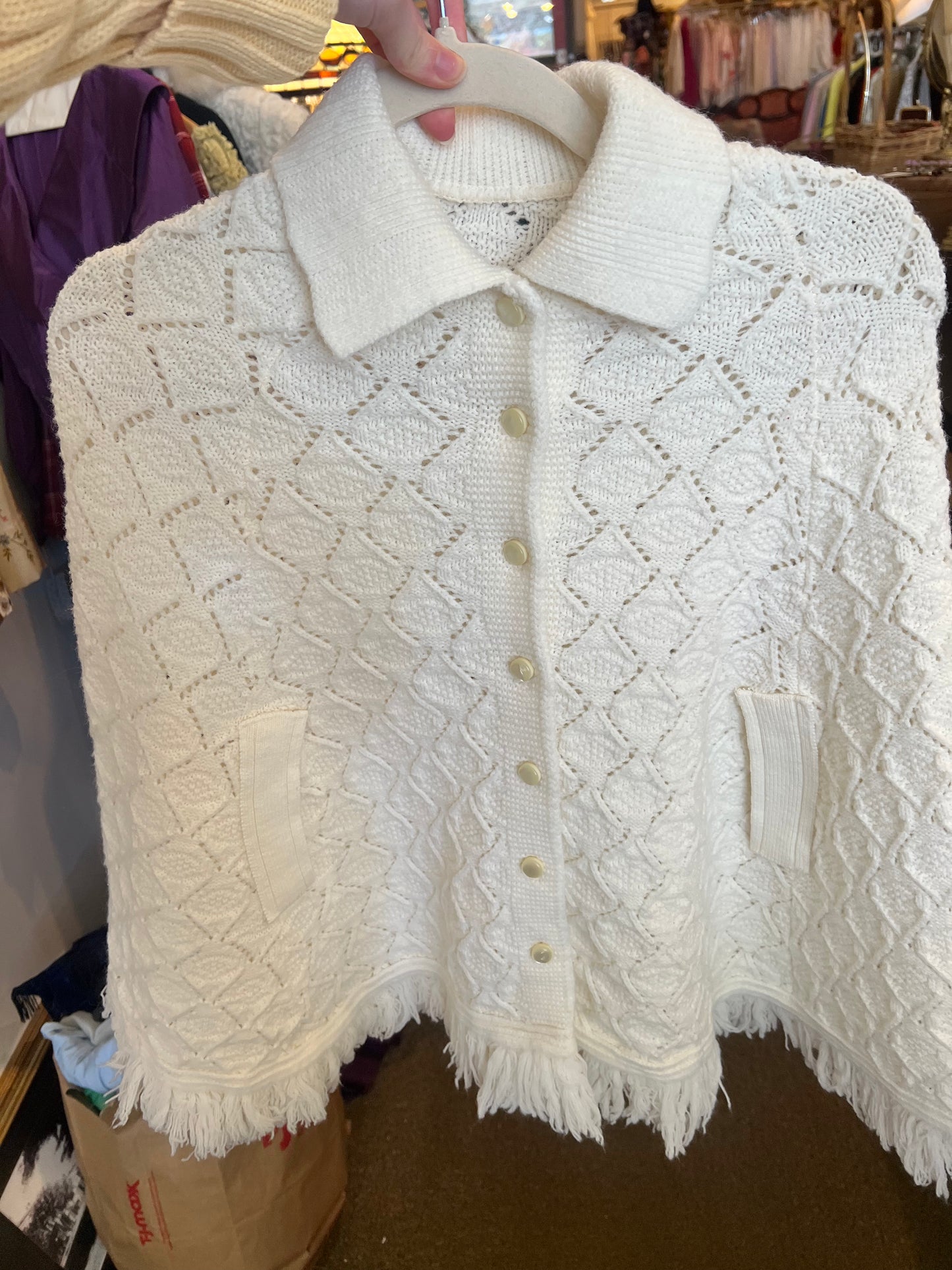 60s Knit Poncho