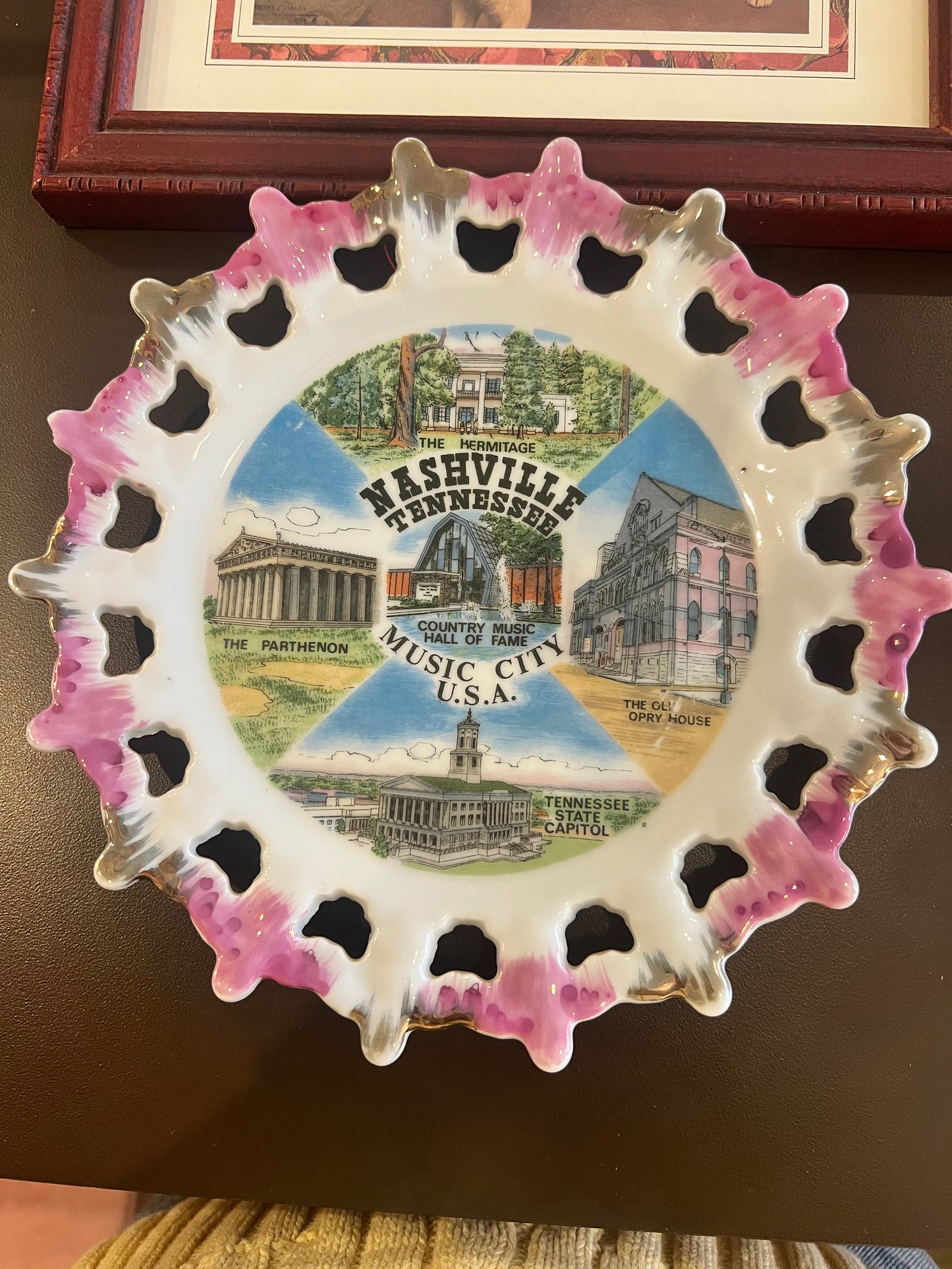 Vintage Nashville Tennessee Souvenir Plate