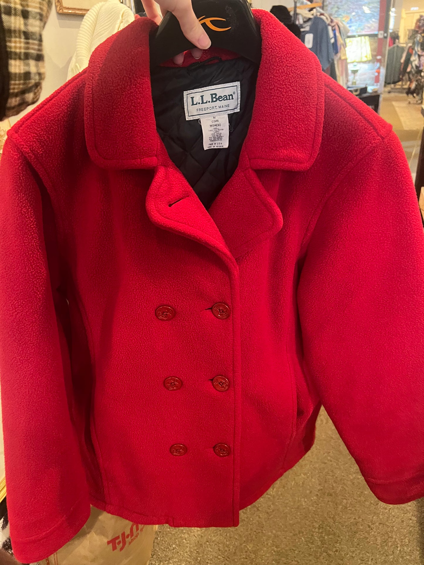 80s/90s L.L. Bean Fleece Pea Coat