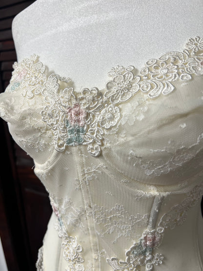 80s Victoria's Secret Floral Bustier Corset