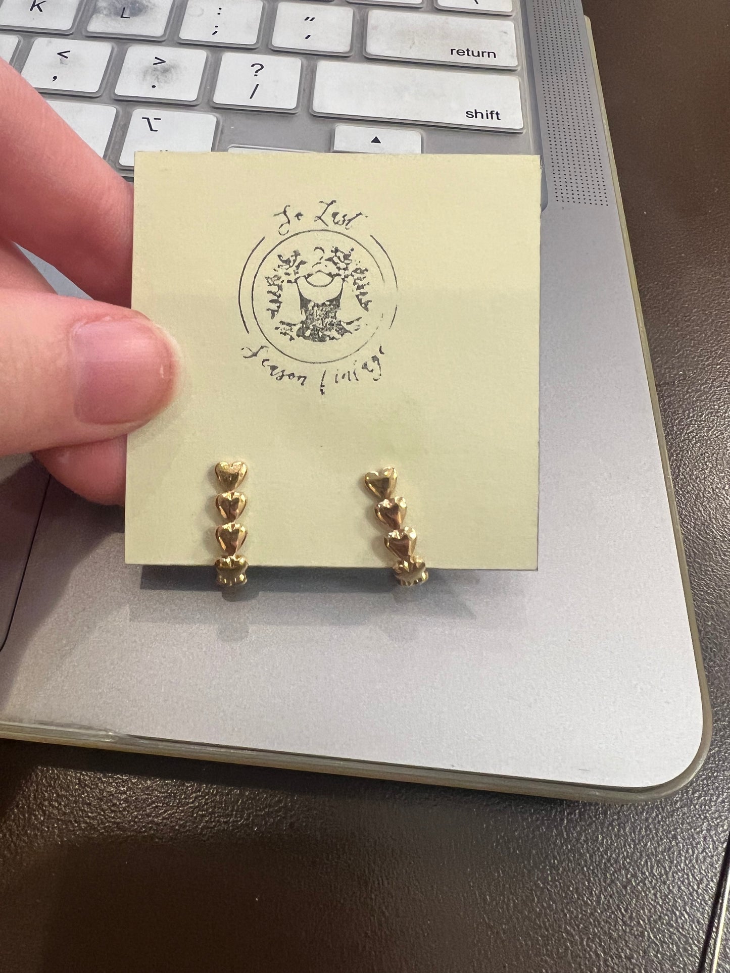 Vintage Avon Heart Earrings