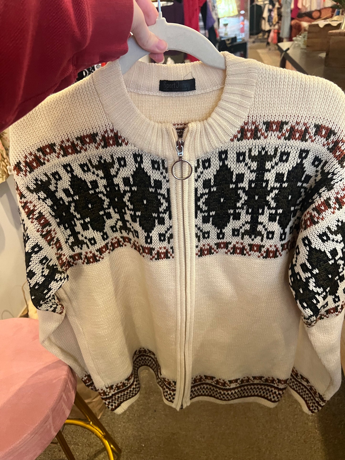 70s Sport Jenny Zip Up Sweater