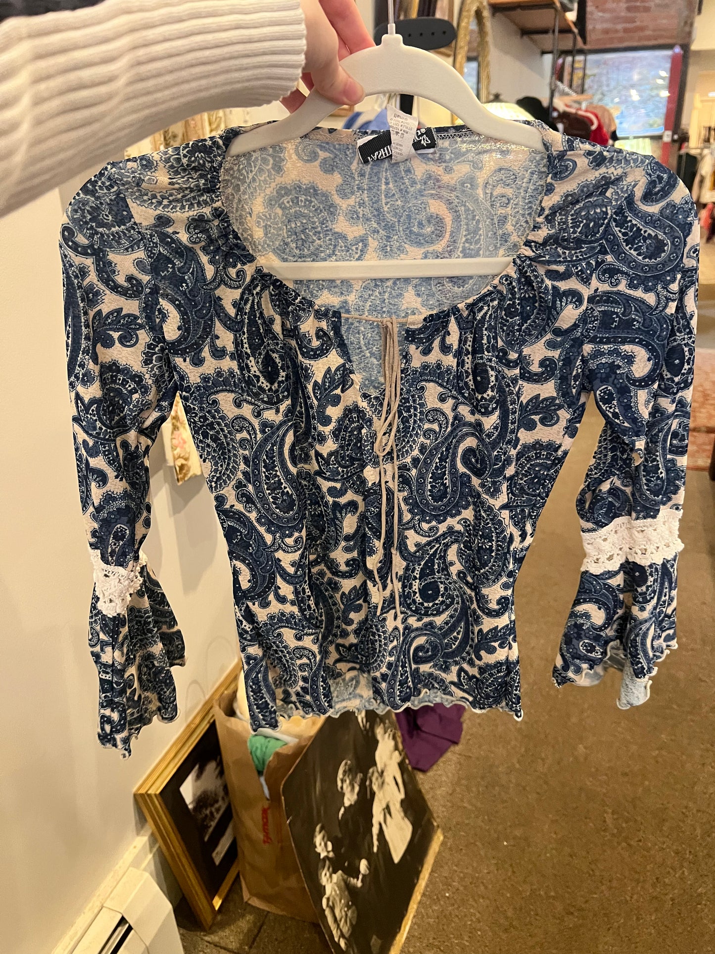 90s Fashion Bug Paisley Top