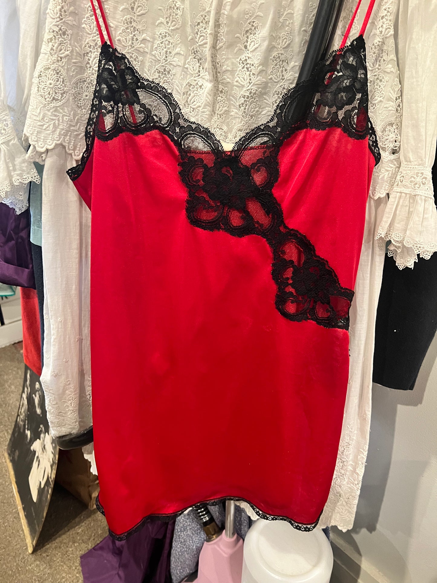 70s/80s Lace Satin Slip