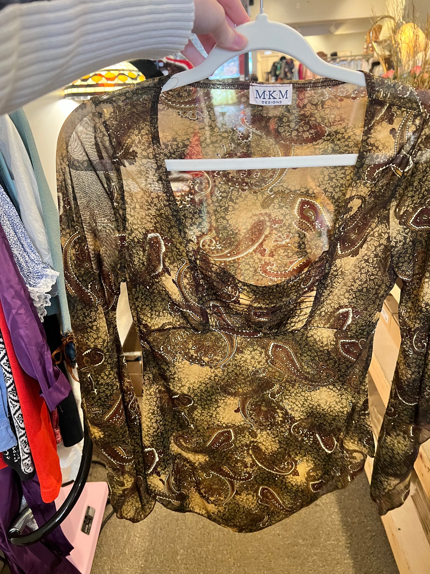 90s/2000s M.K.M Designs Paisley Top