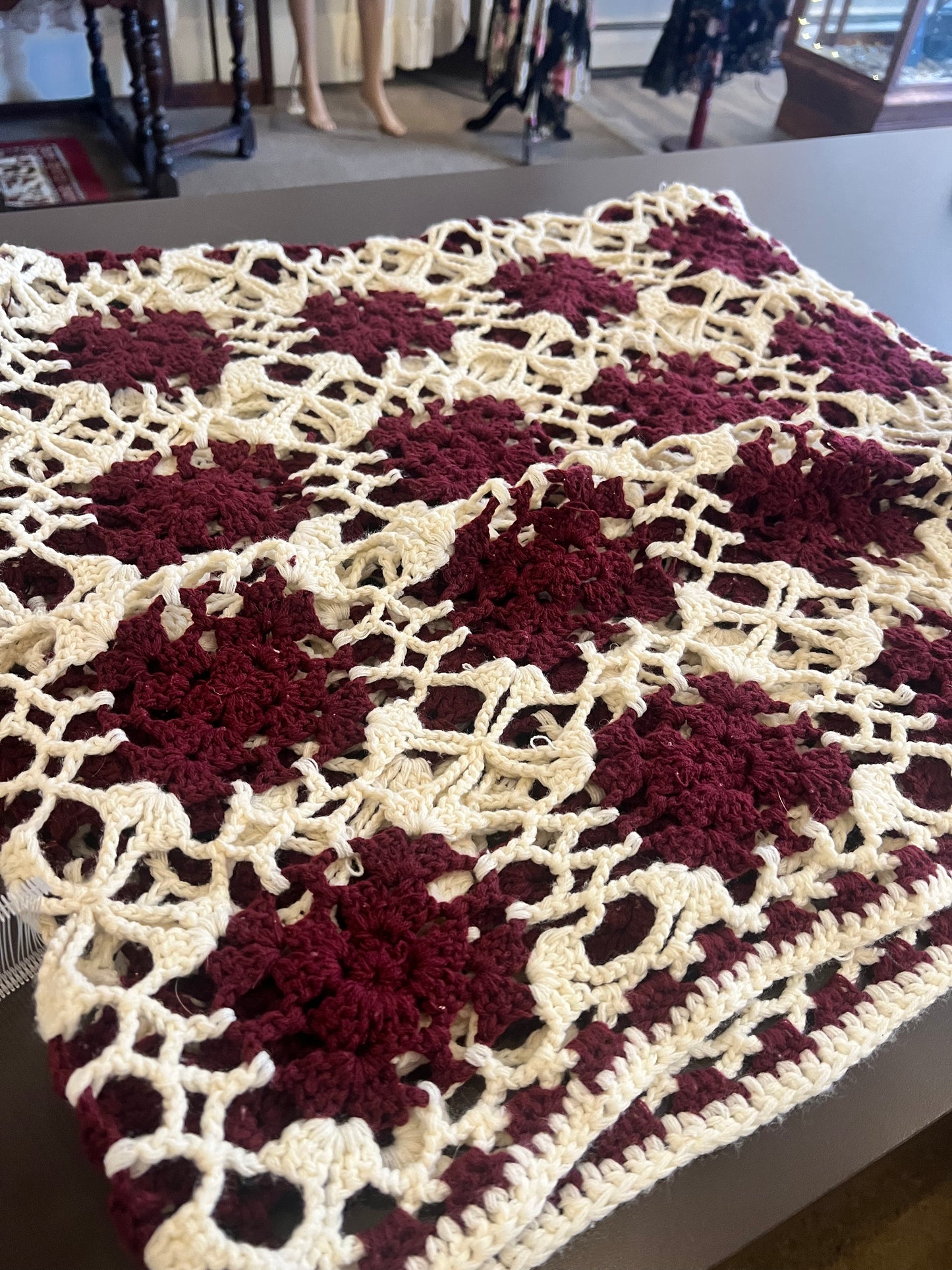 Vintage Afghan Throw Blanket