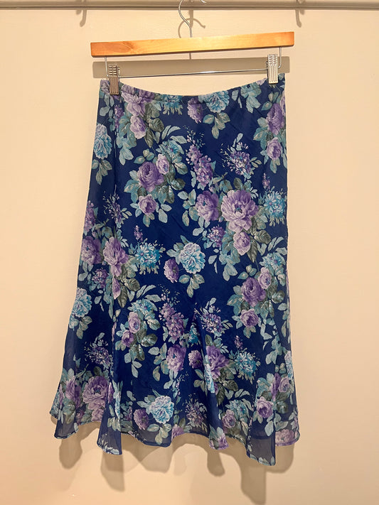80s/90s Karin Stevens Floral Skirt
